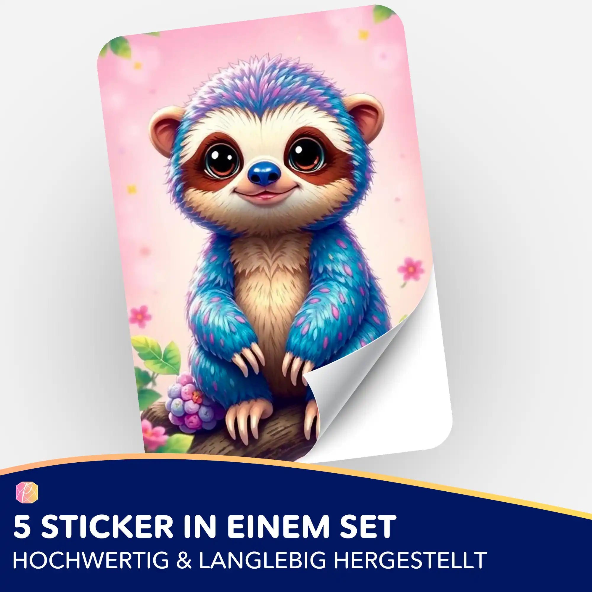 Aufkleber 5er-Set - Kleiner Faulenzer