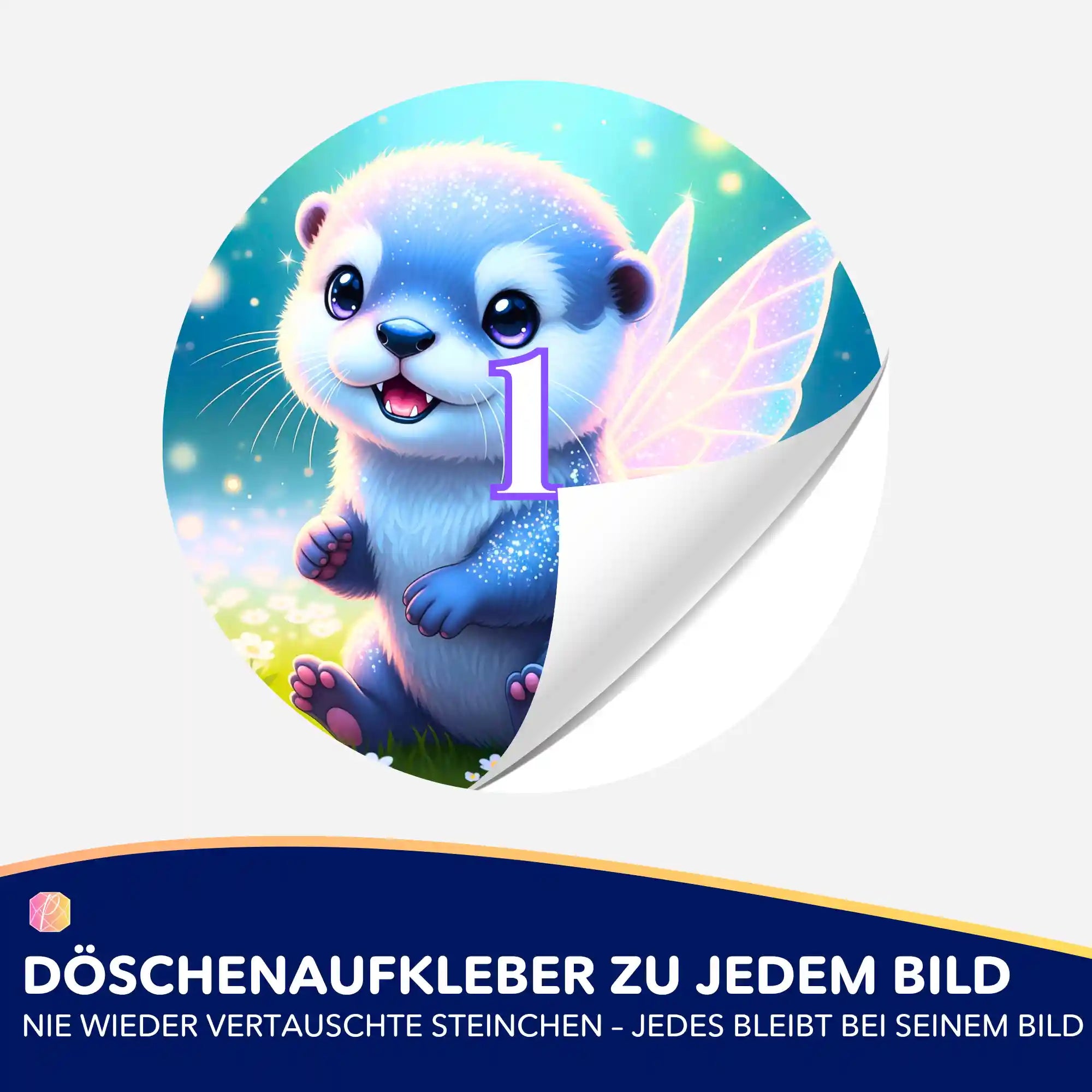 Döschenaufkleber - Der kleine Feenotter Mira
