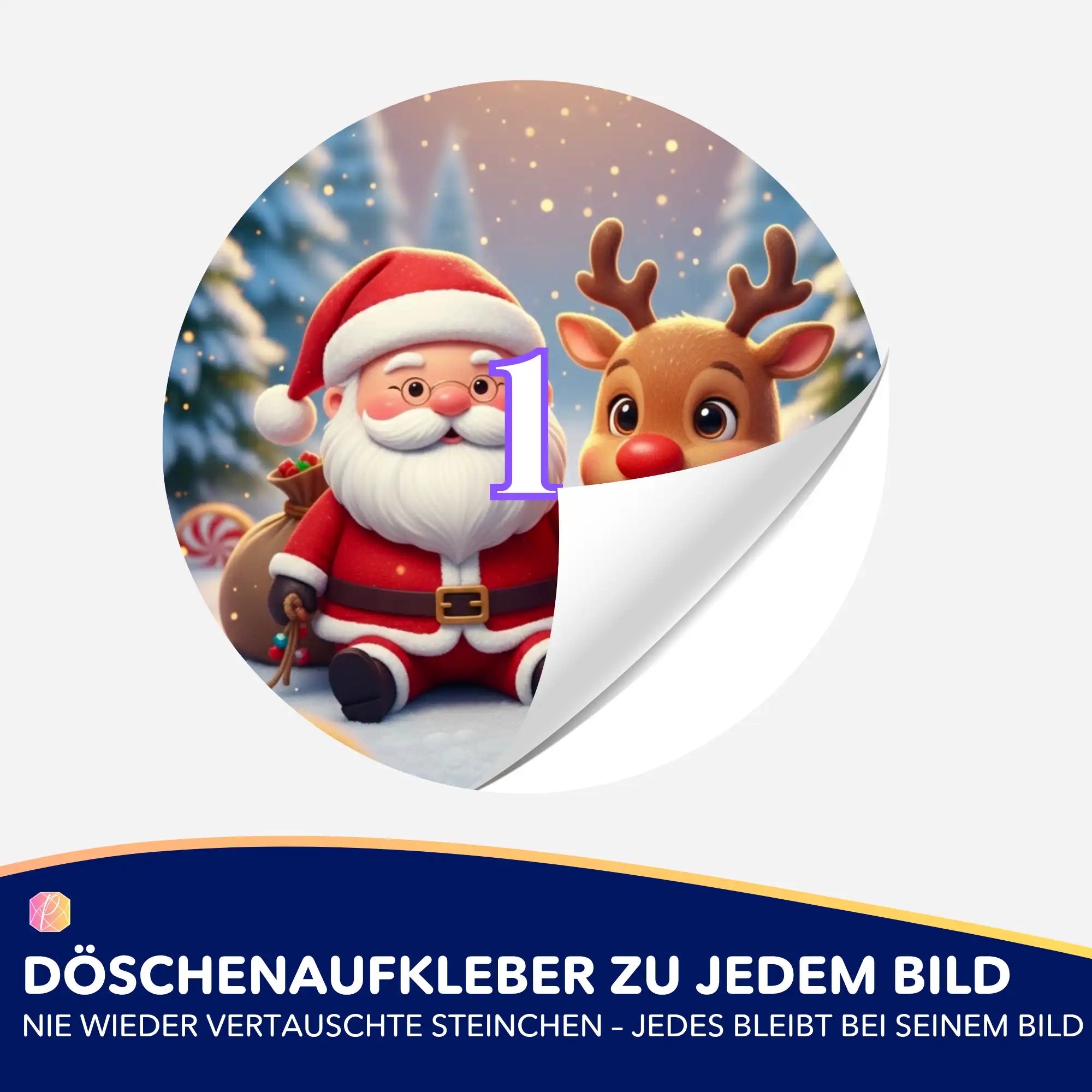 Döschenaufkleber - Happy Christmas