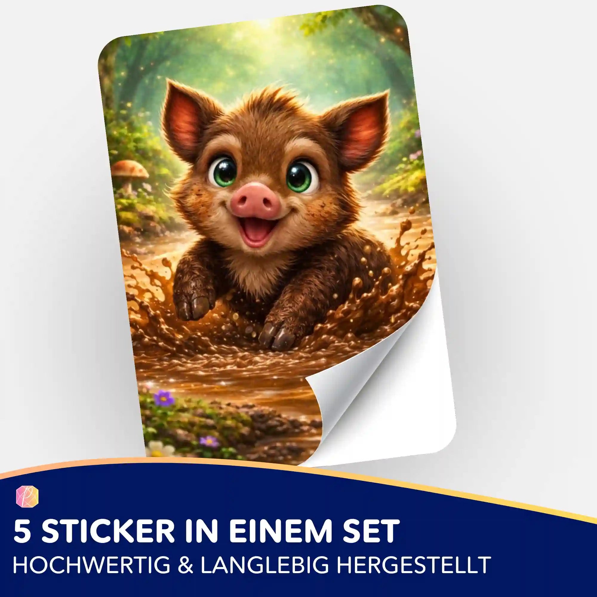 Aufkleber 5er-Set - Pfützenglück