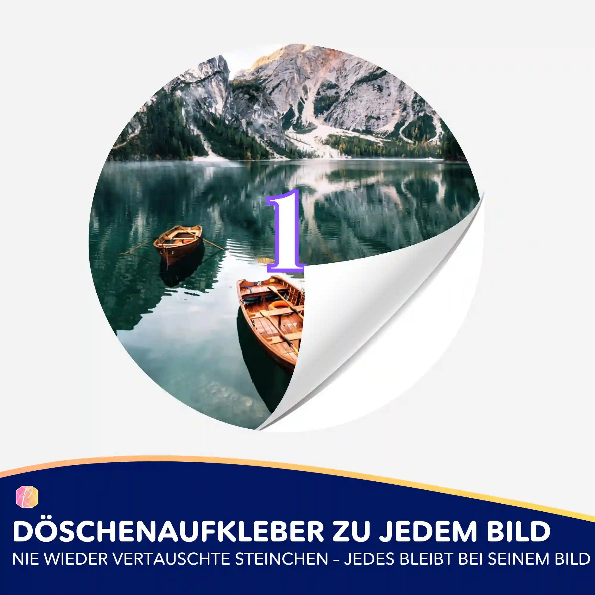 Döschenaufkleber - Das Boot am See