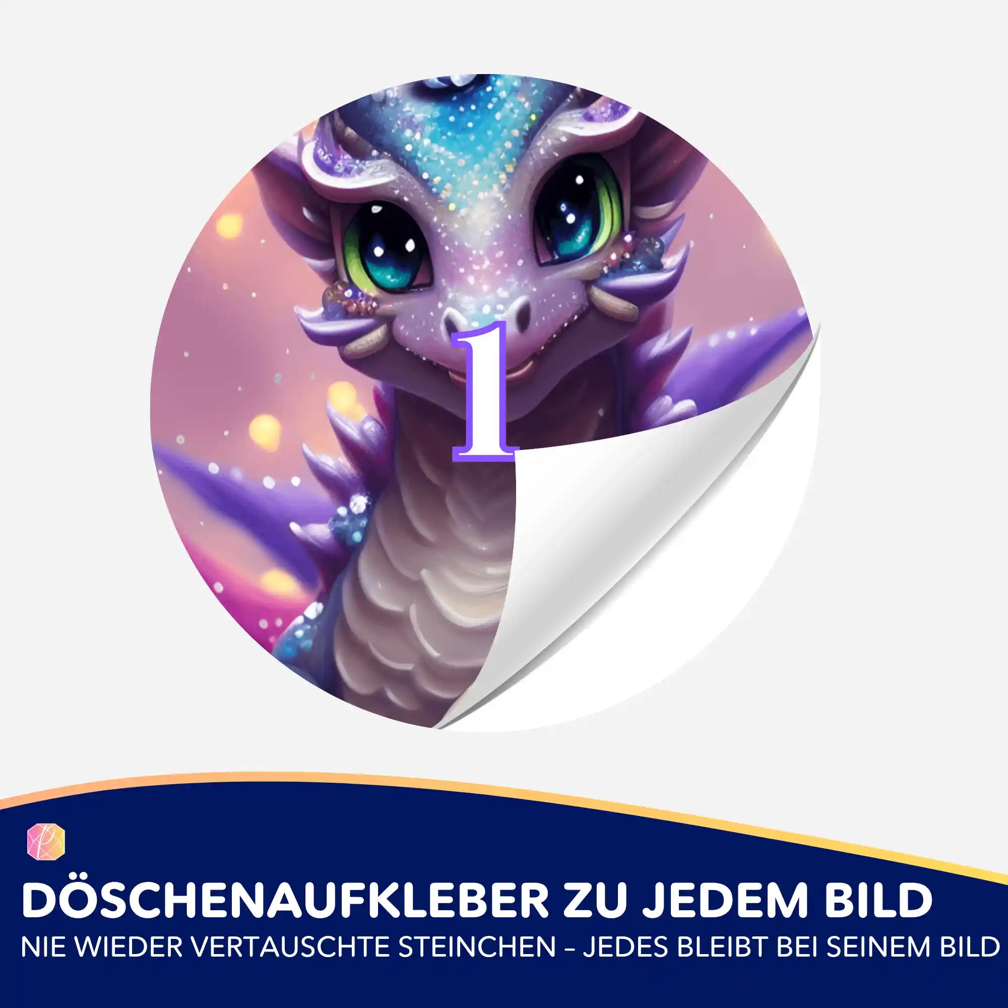Döschenaufkleber - Cute Dragon