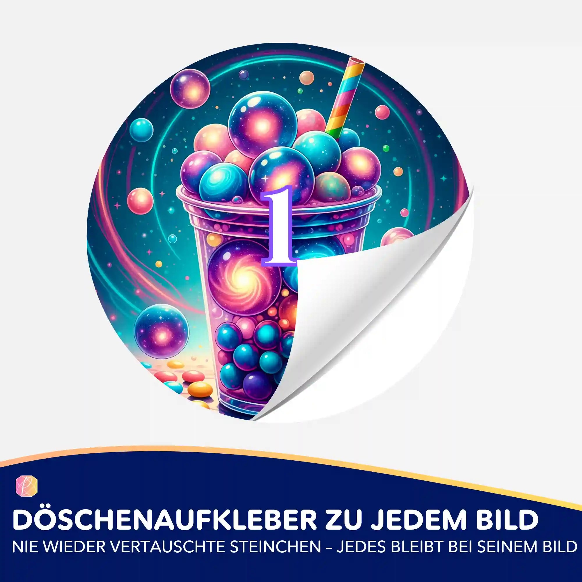 Döschenaufkleber - Bubble Tea Universum