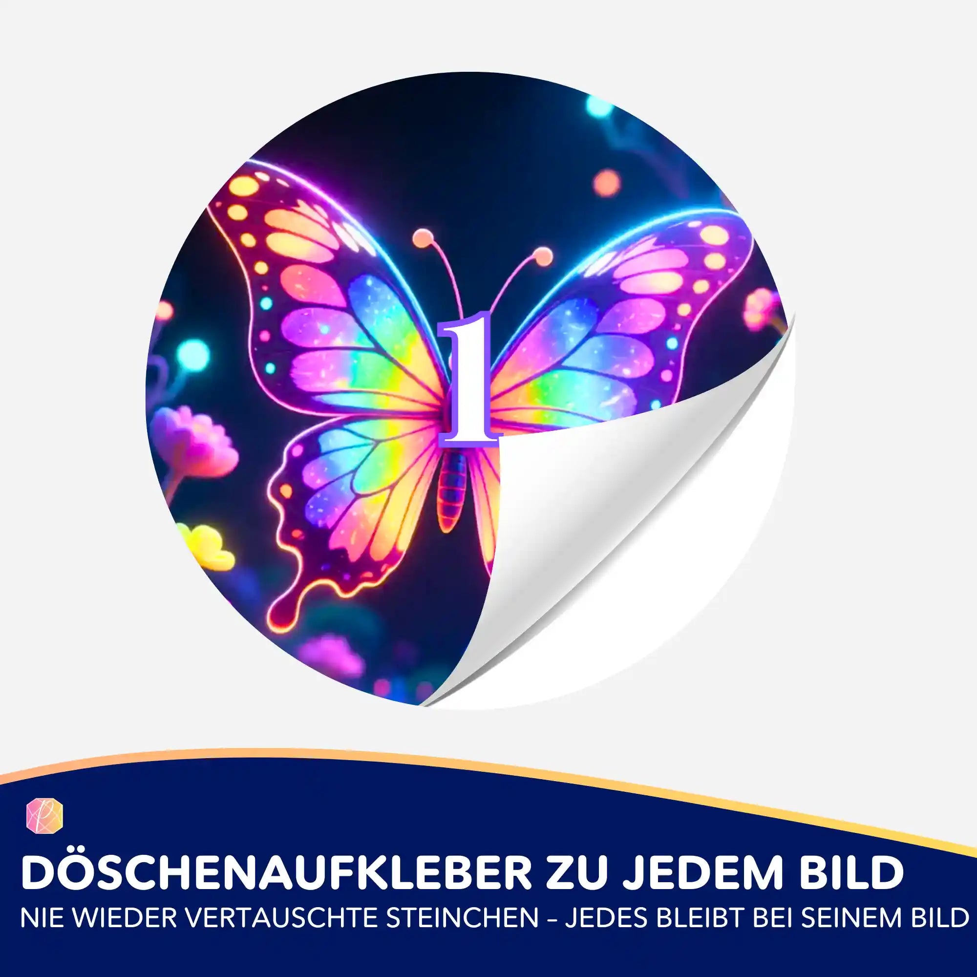 Döschenaufkleber - Flügel der Schleier