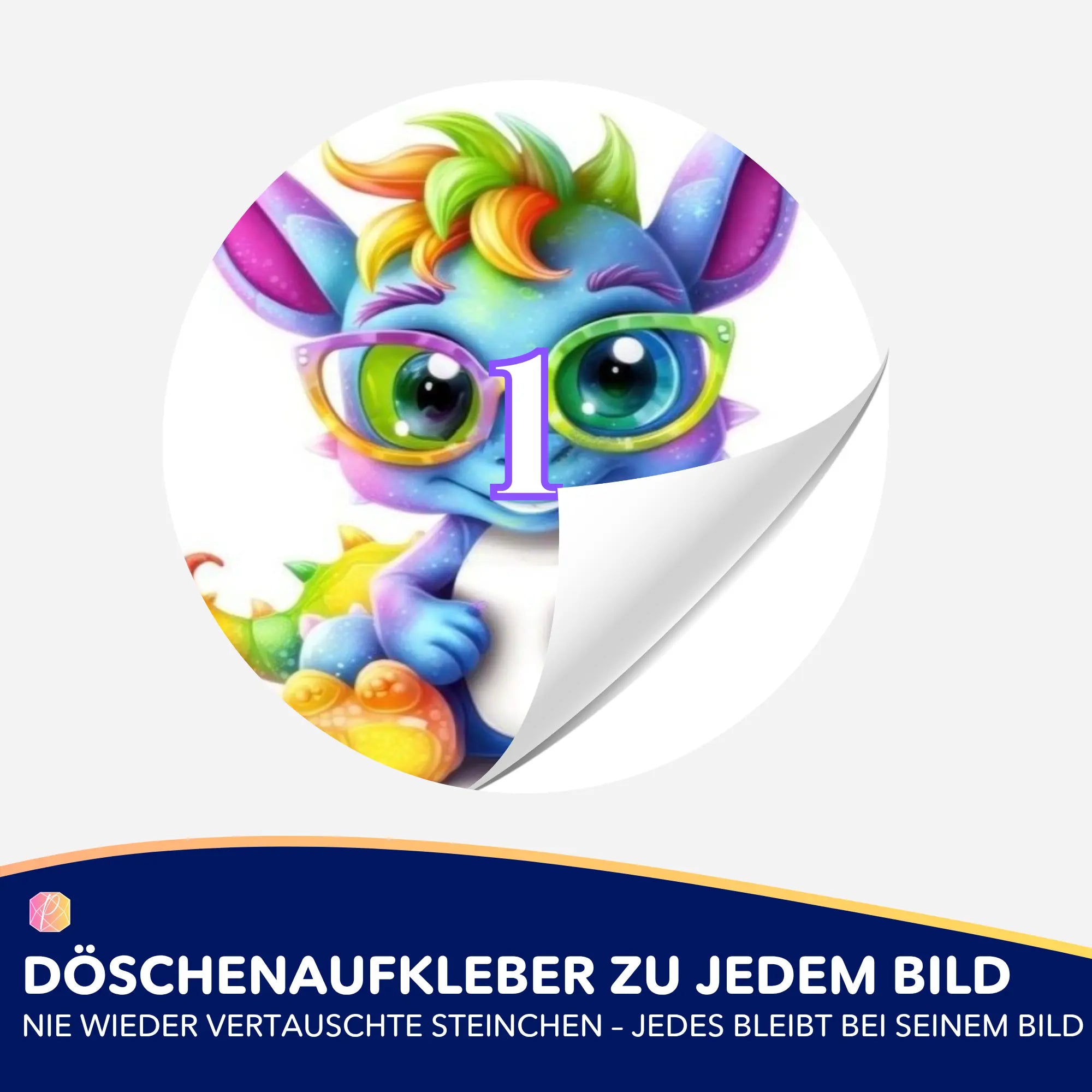 Döschenaufkleber - Schlaubi Drache