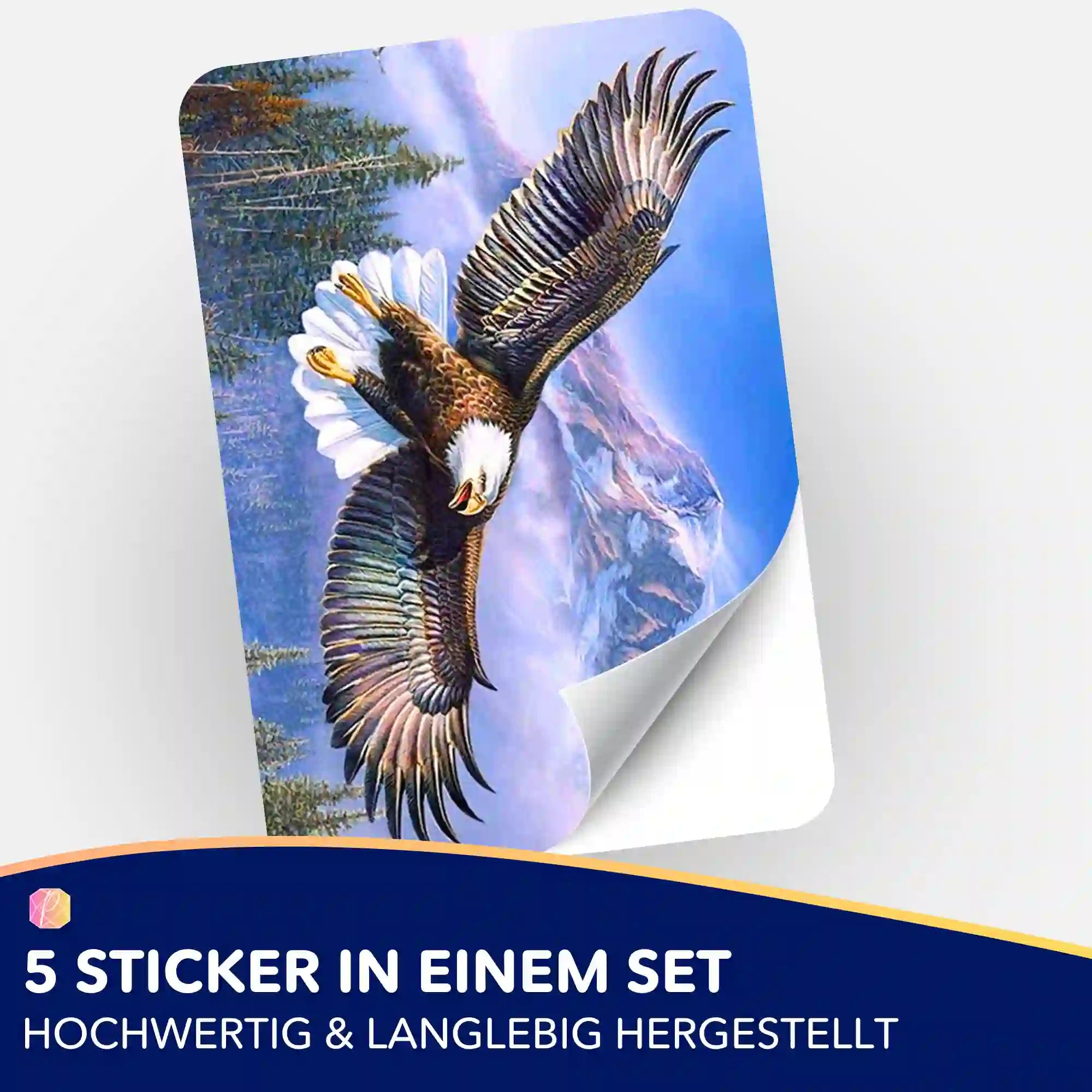 Aufkleber 5er-Set - Adler der Berge