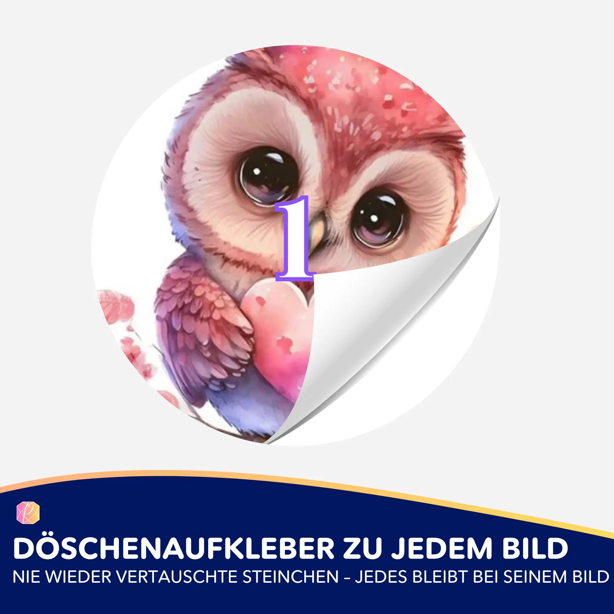 Döschenaufkleber - Loving Owl