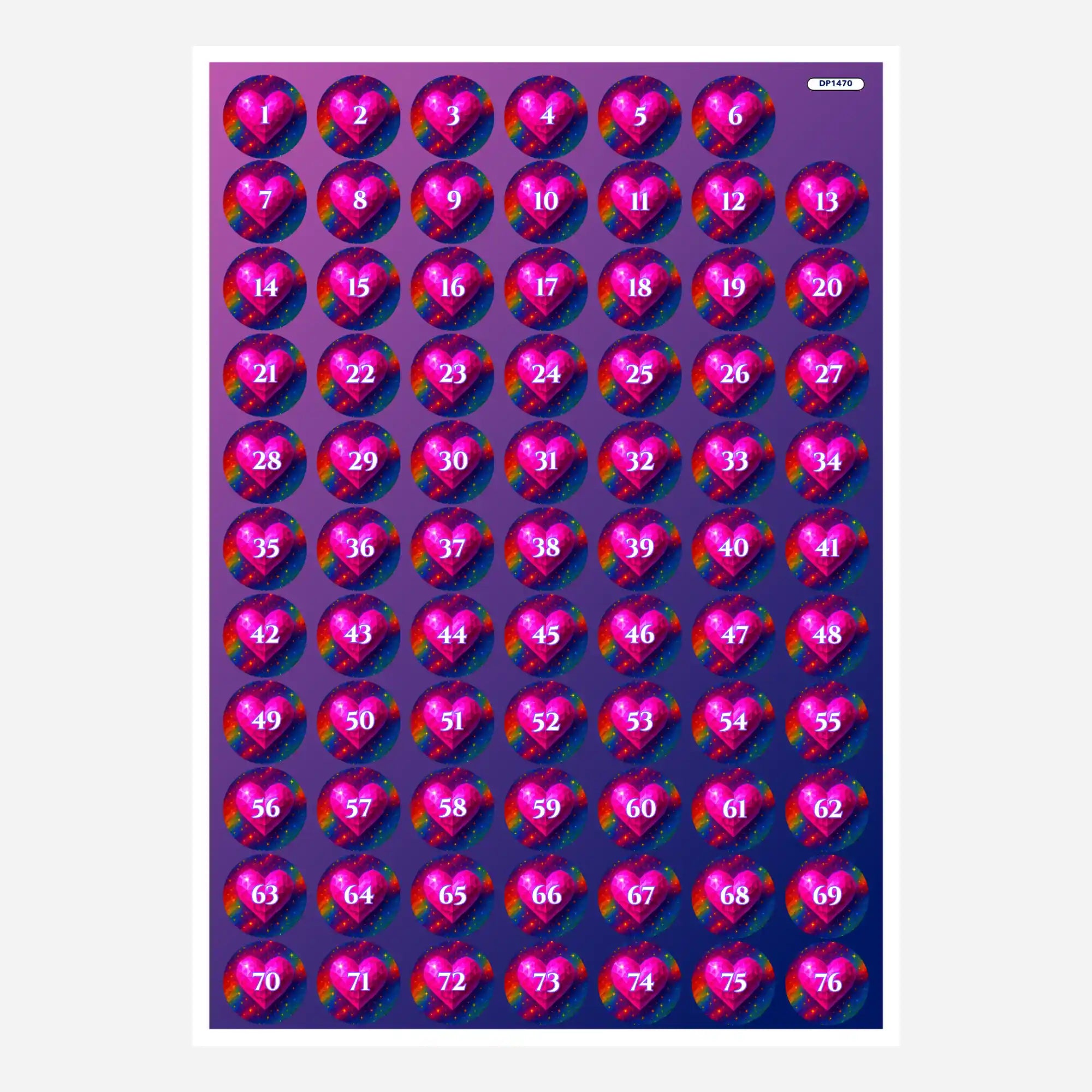 Döschenaufkleber - Jennifer Special - Herzkristall