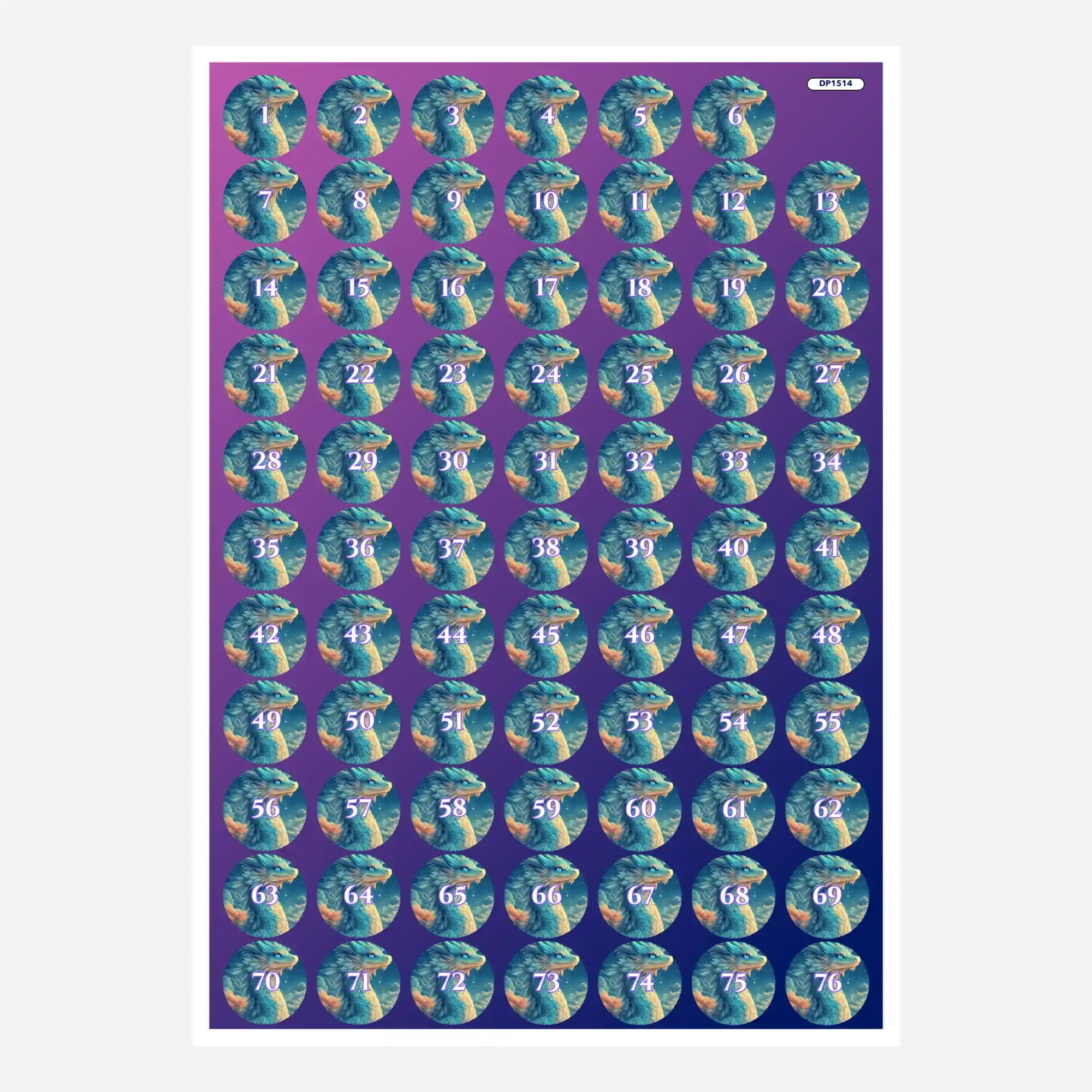 Döschenaufkleber - Susen Pfifferling - Himmelsdrache Saphira