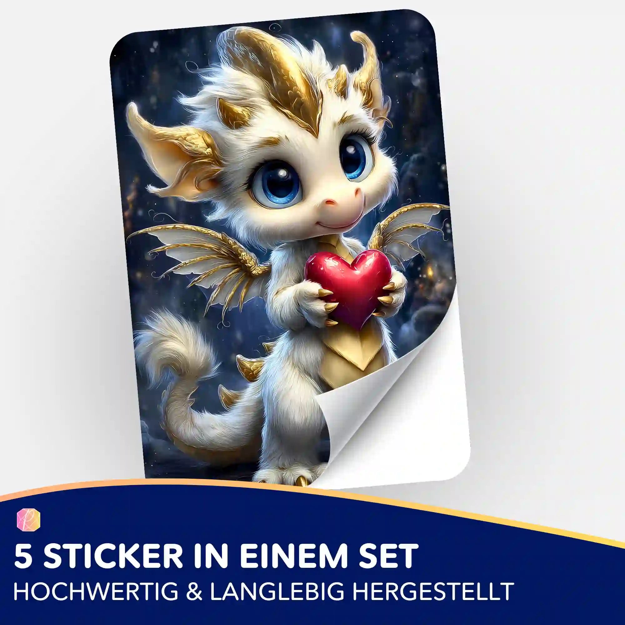 Aufkleber 5er-Set - Herzlicht