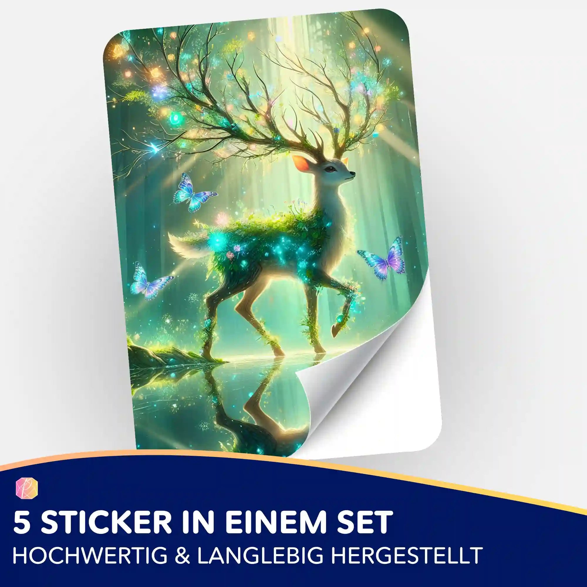 Aufkleber 5er-Set - Wächter der verborgenen Lichtung