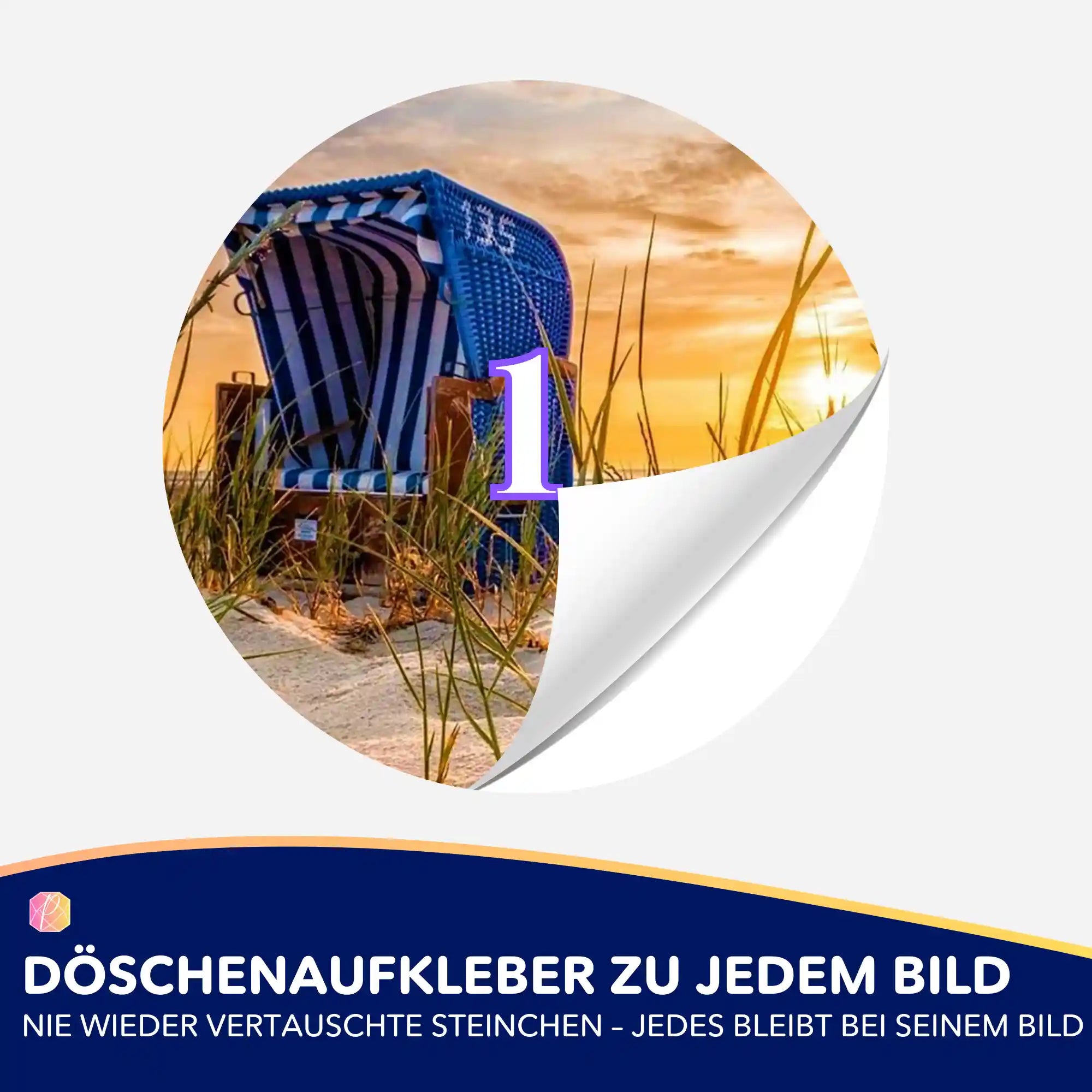 Döschenaufkleber - Relaxtime am Strand