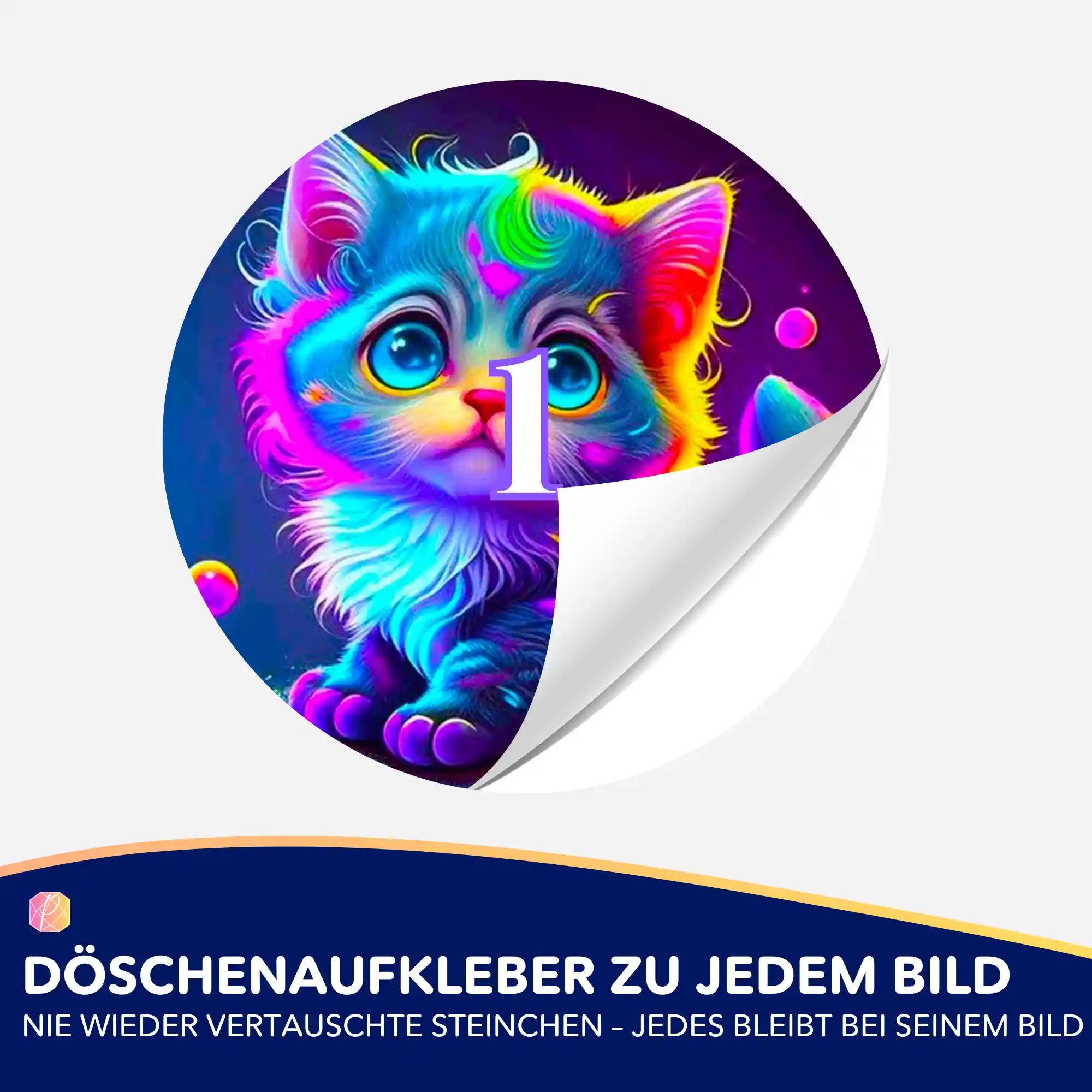 Döschenaufkleber - Rainbow Kitty