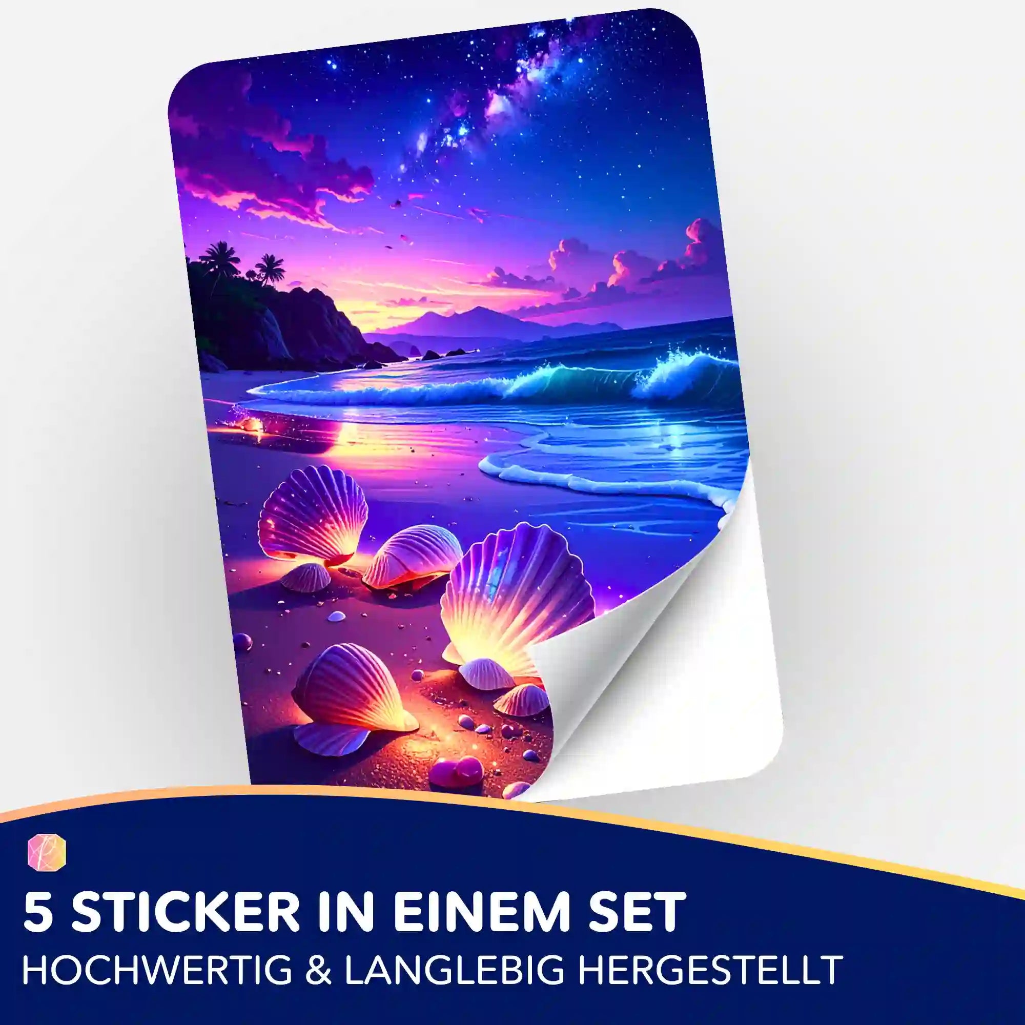 Aufkleber 5er-Set - Die Wunschmuscheln "Limited Edition"