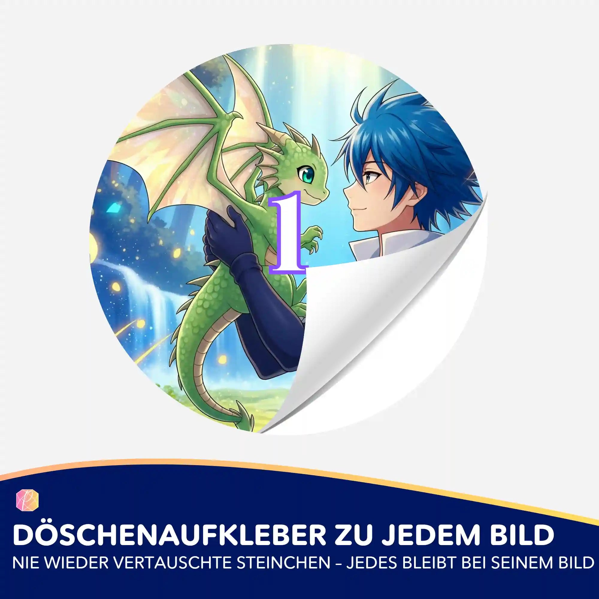 Döschenaufkleber - Dreamteam am Wasserfall