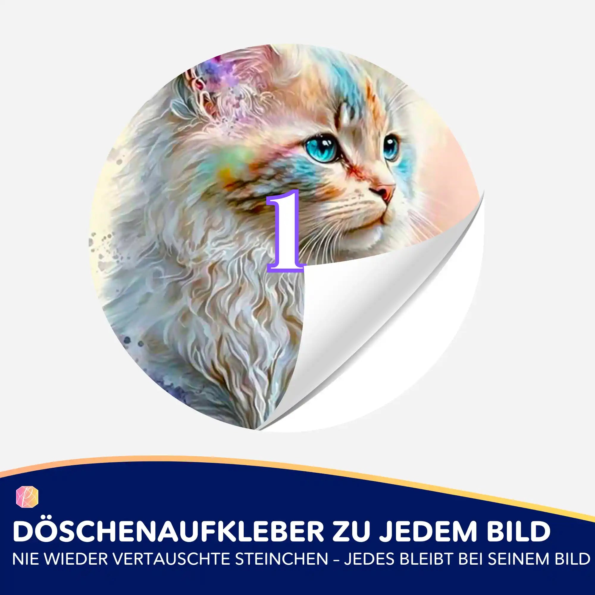 Döschenaufkleber - Zartes Kätzchen
