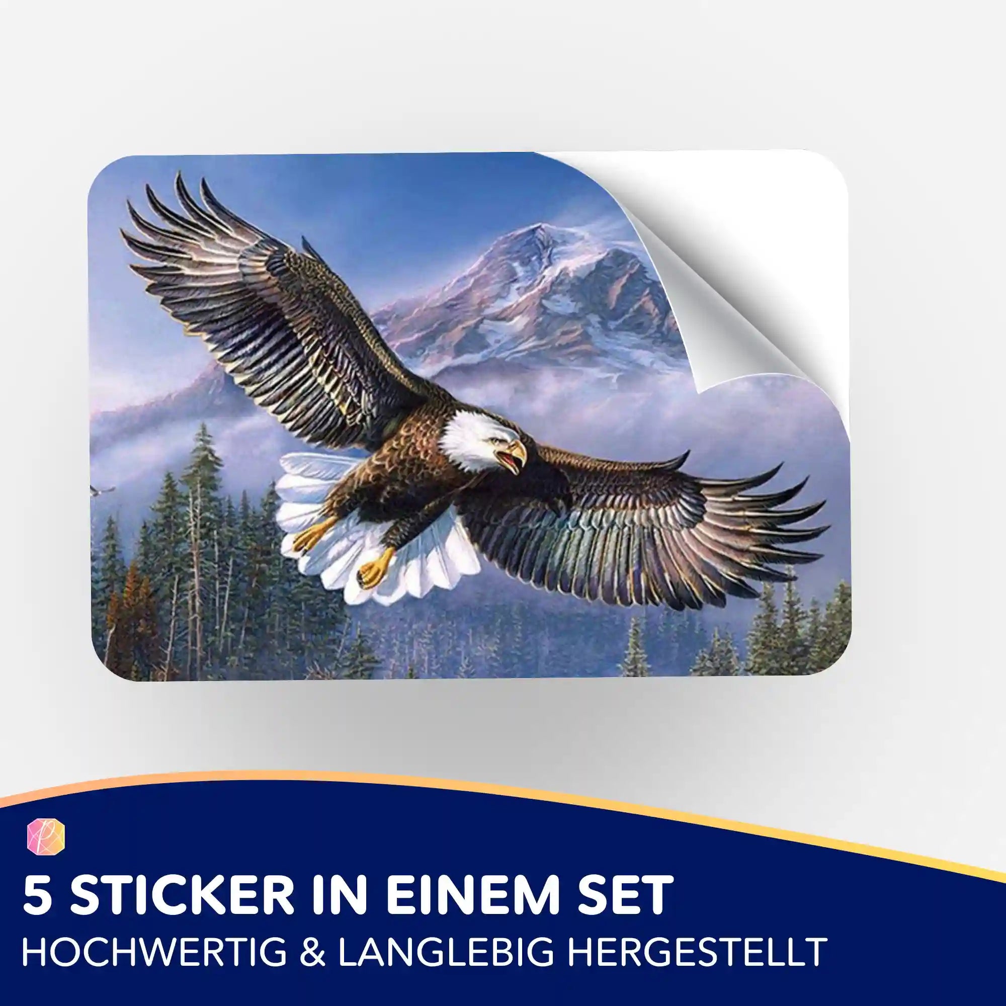 Aufkleber 5er-Set - Adler der Berge