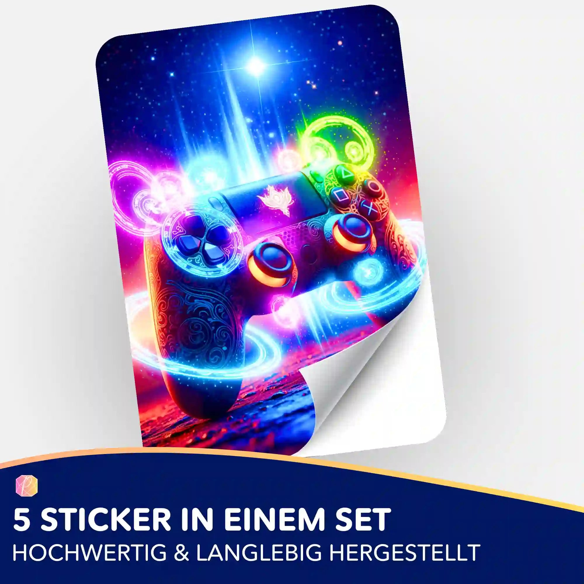 Aufkleber 5er-Set - Gamer Universum