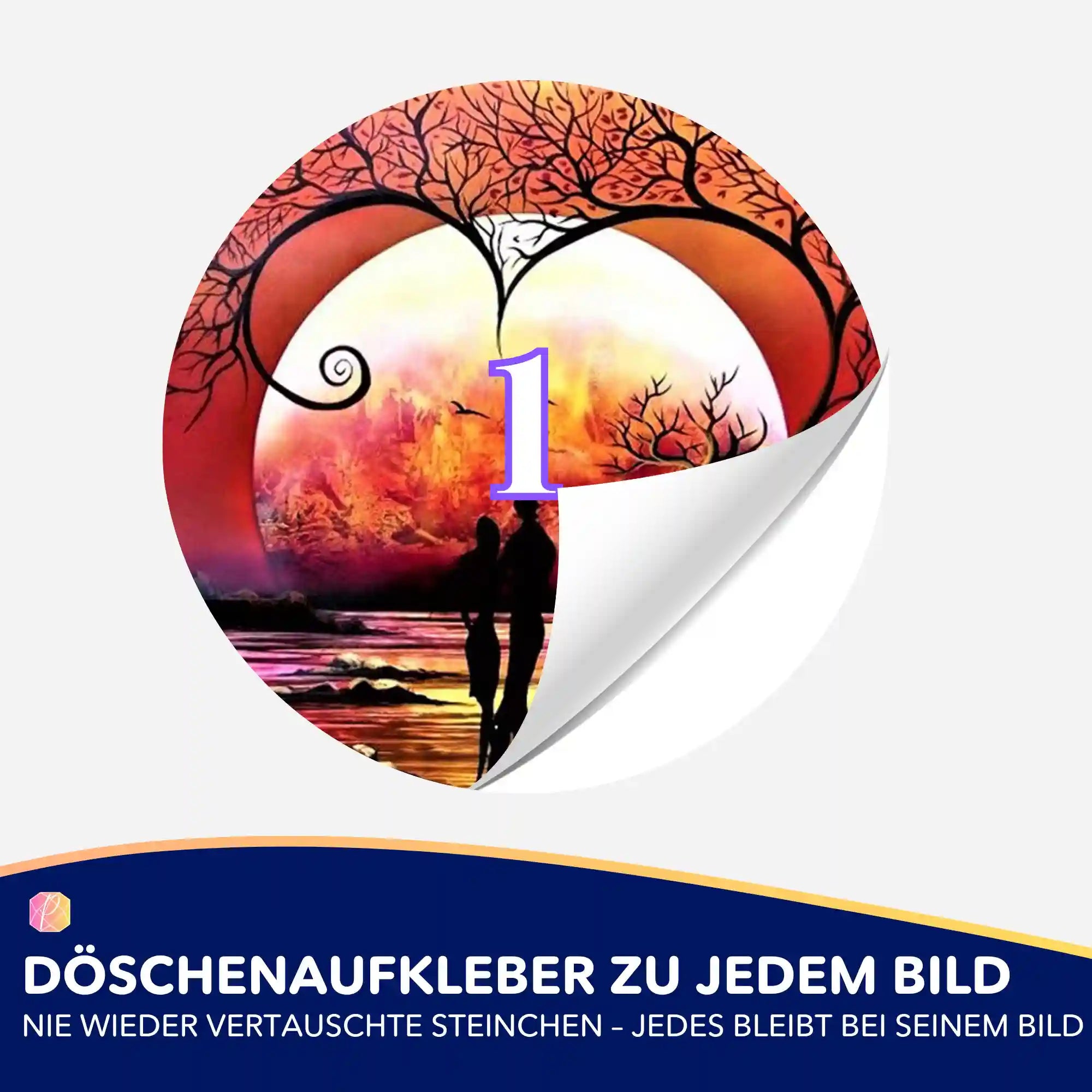 Döschenaufkleber - Baum der Liebe