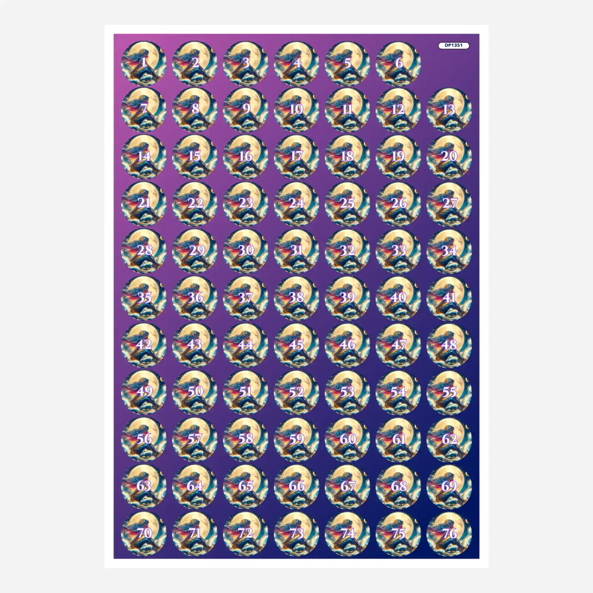 Döschenaufkleber - Meerjungfrau im Sternenhimmel