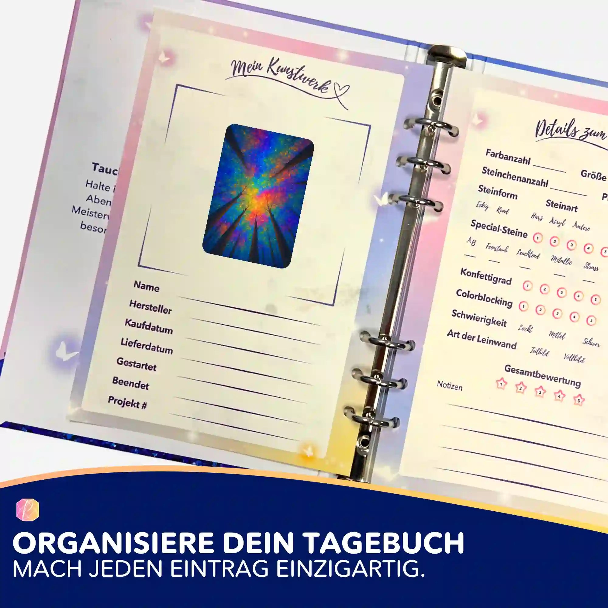 Aufkleber 5er-Set - Jennifer Special - Regenbogenwald