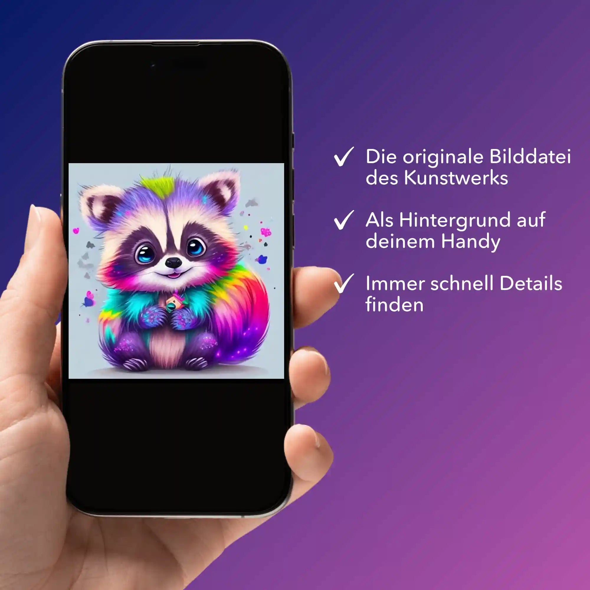 Digitale Bildmappe - Waschbär - Willibald