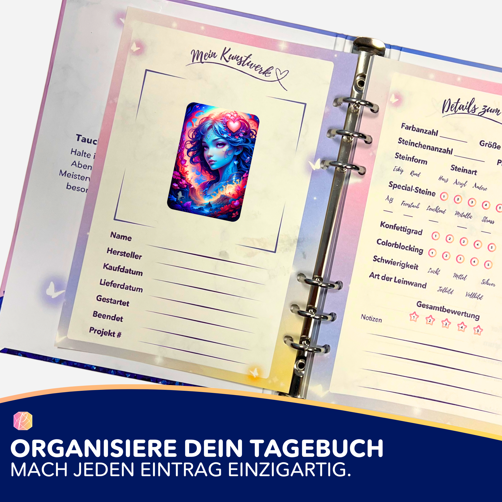 Aufkleber 5er-Set - Moni´s Special - Mystic Girl