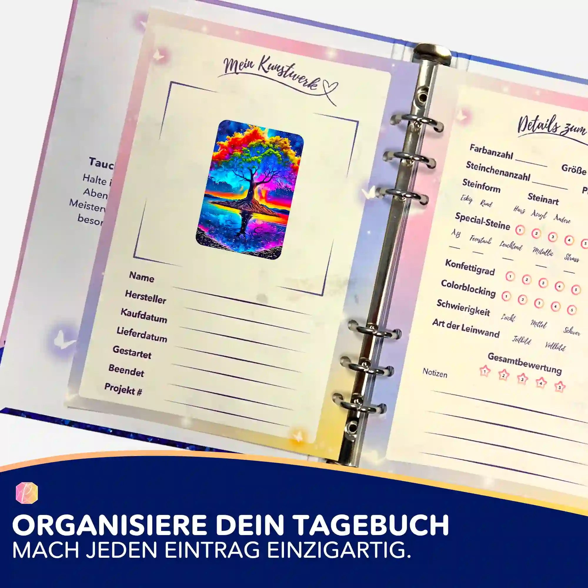 Aufkleber 5er-Set - Rainbow Tree