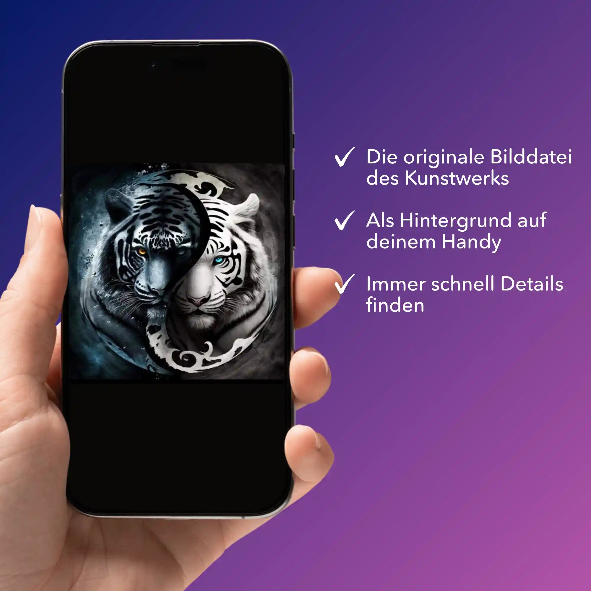 Digitale Bildmappe - Tiger "Ying und Yang"