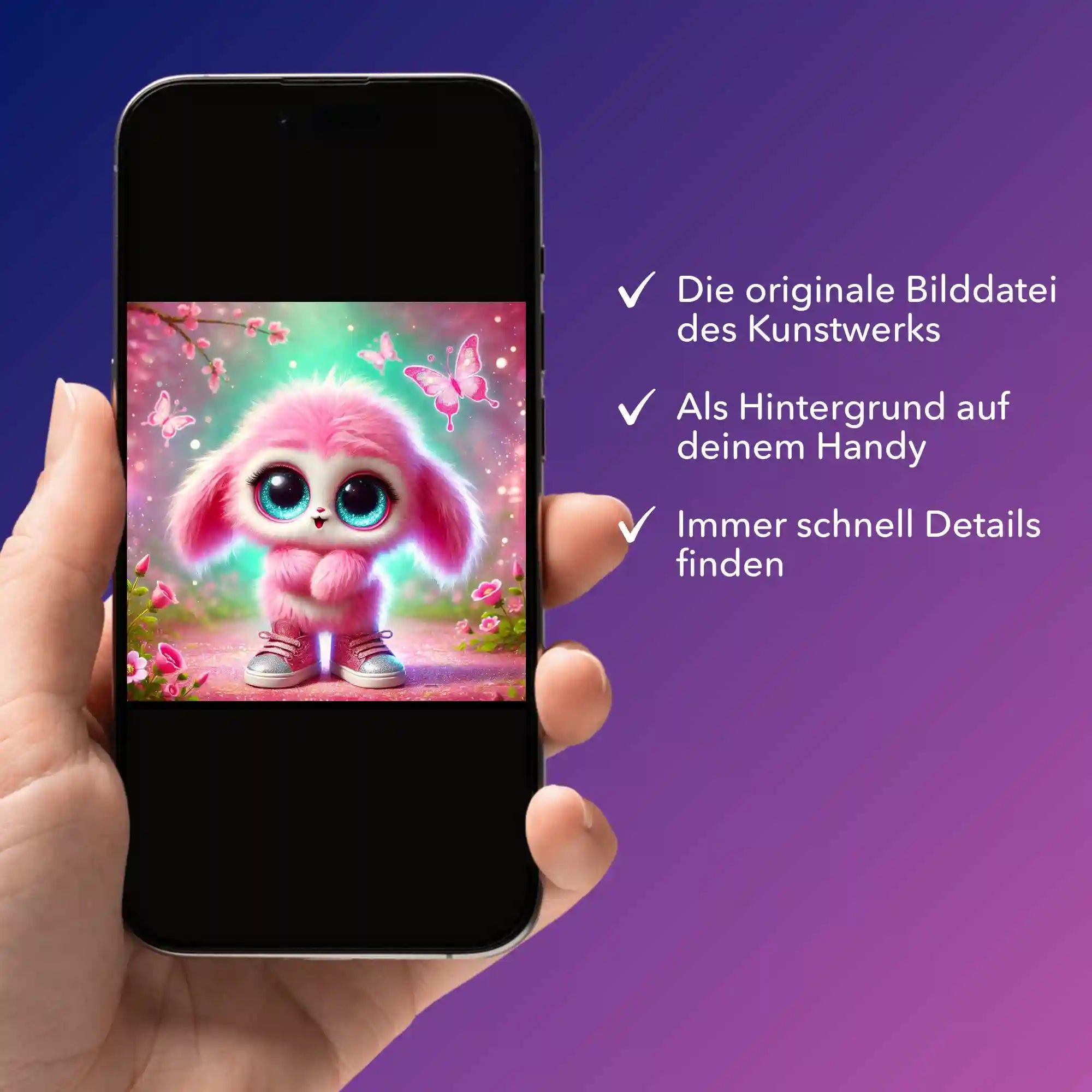 Digitale Bildmappe - Pink Fluffel Knuffel