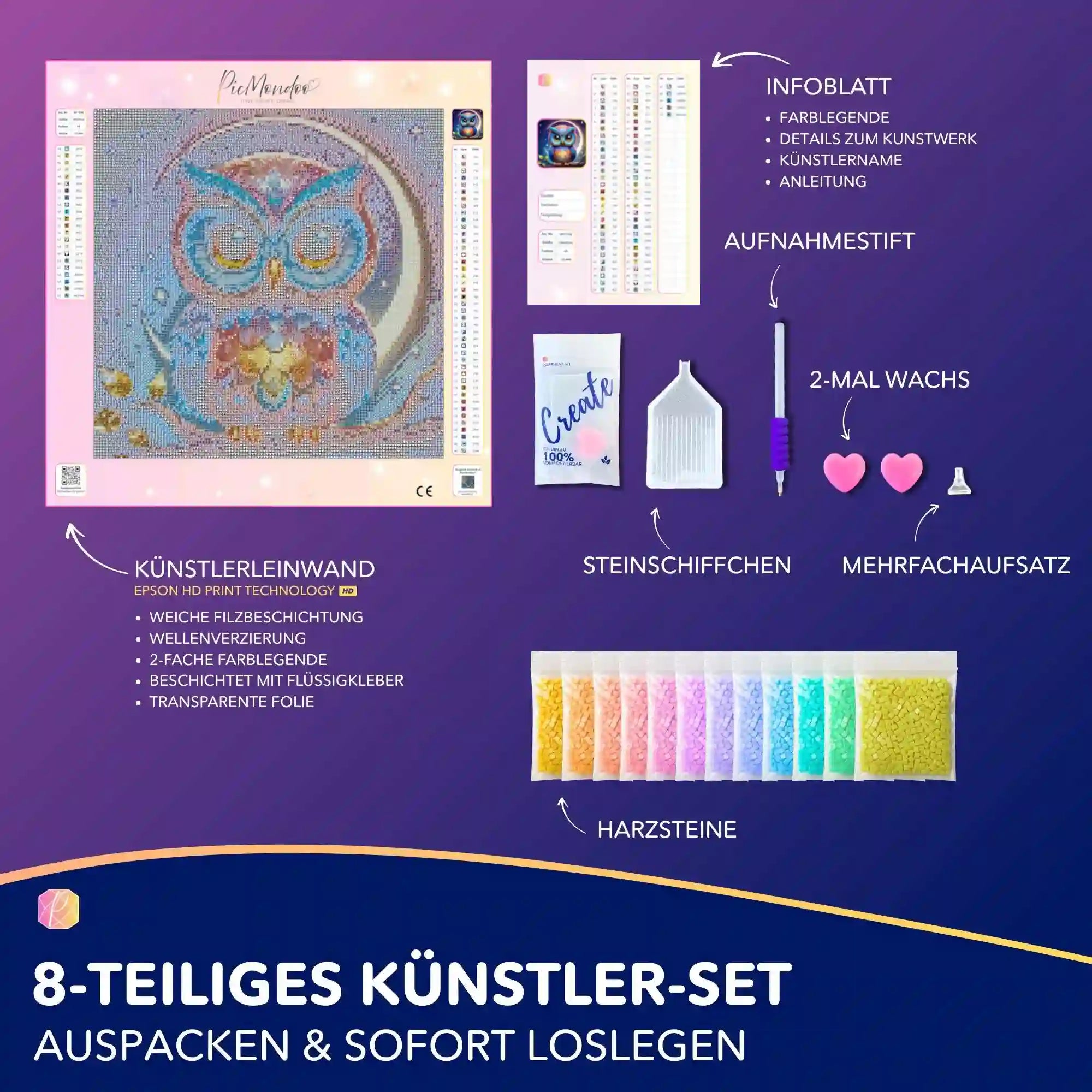 Diamond Painting - Moni Live Verkauf - Owl Oskar