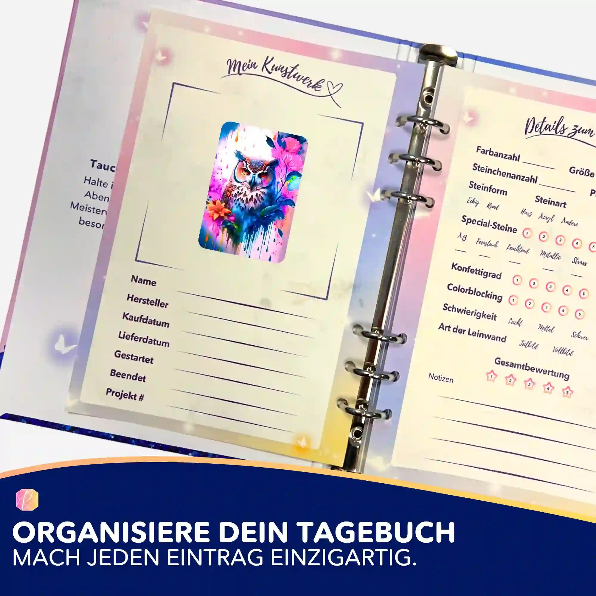 Aufkleber 5er-Set - Eulenkunst