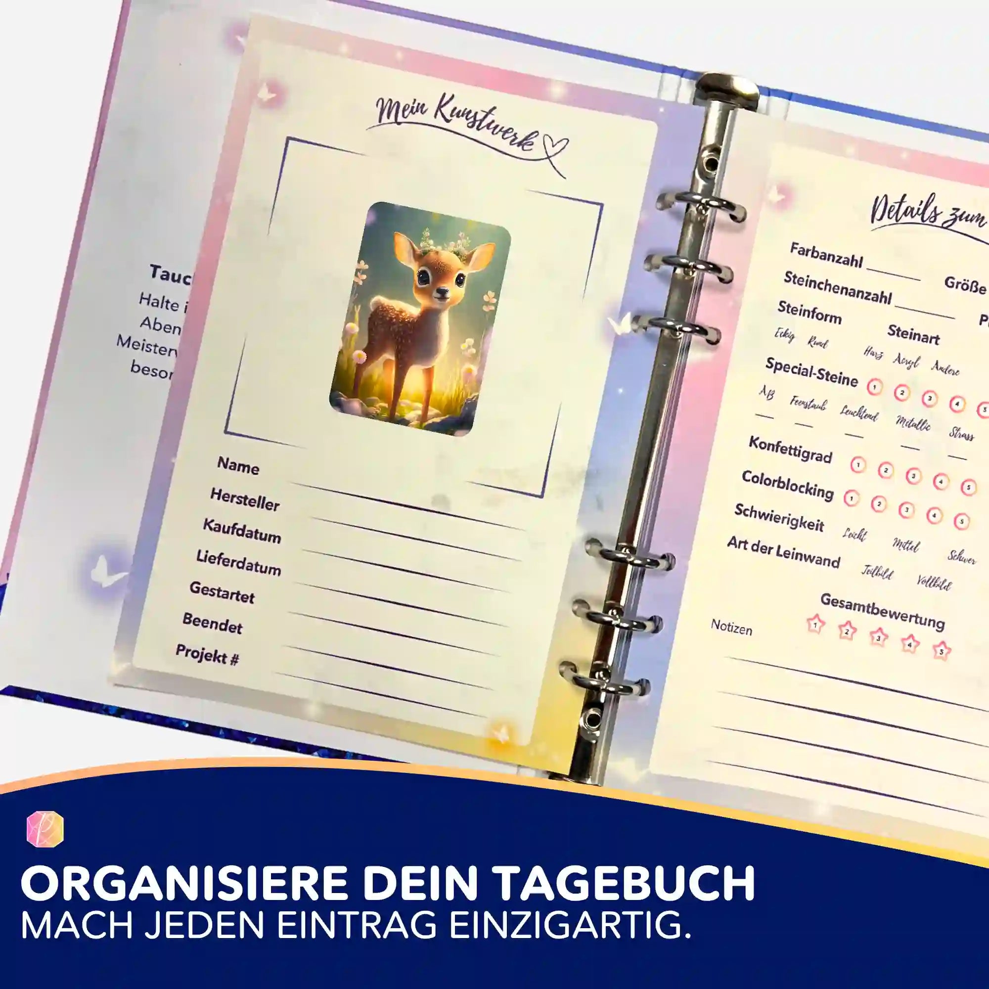 Aufkleber 5er-Set - Kleines Rehkitz Anabell "Limited Edition"