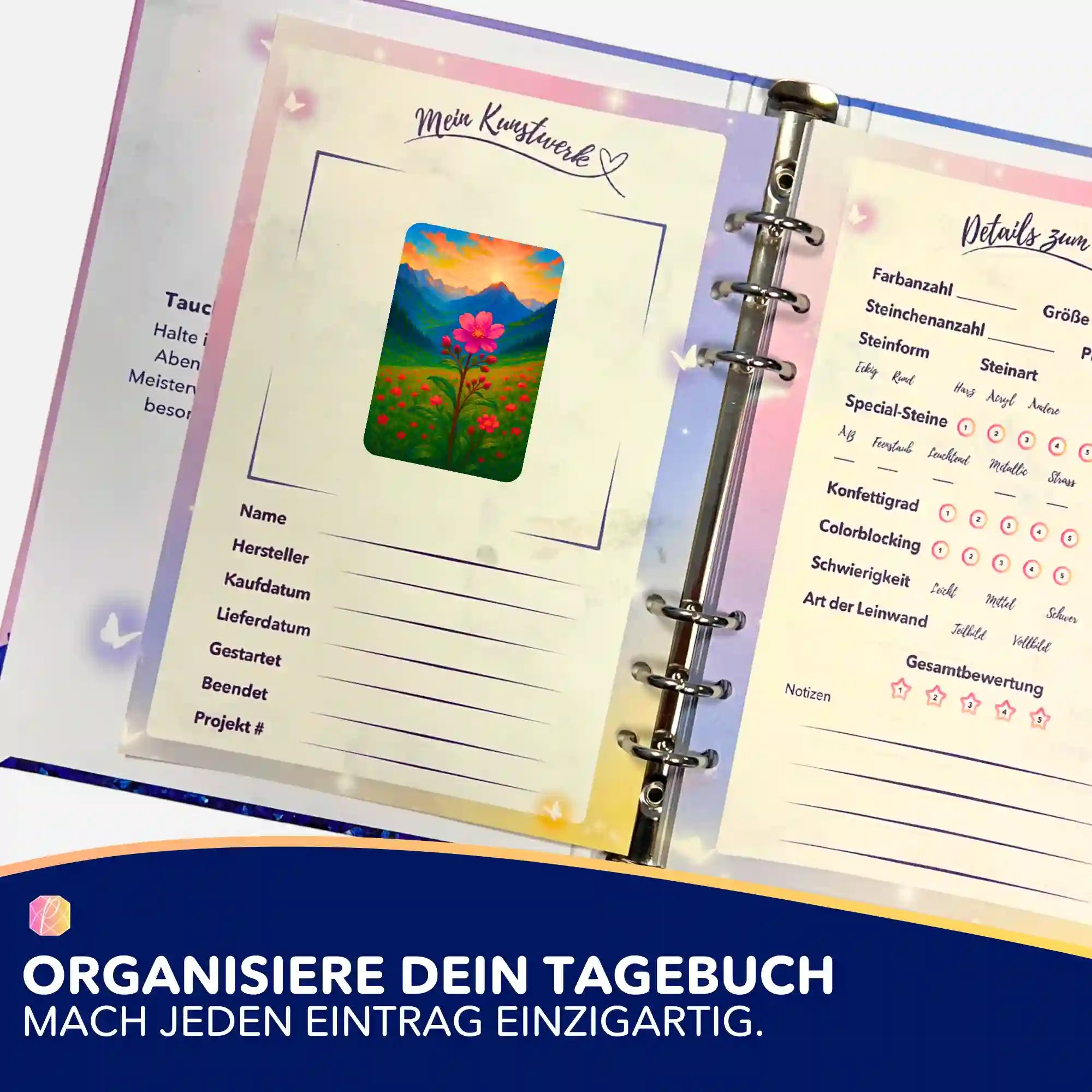 Aufkleber 5er-Set - Jennifer Special - Gebirgsblume
