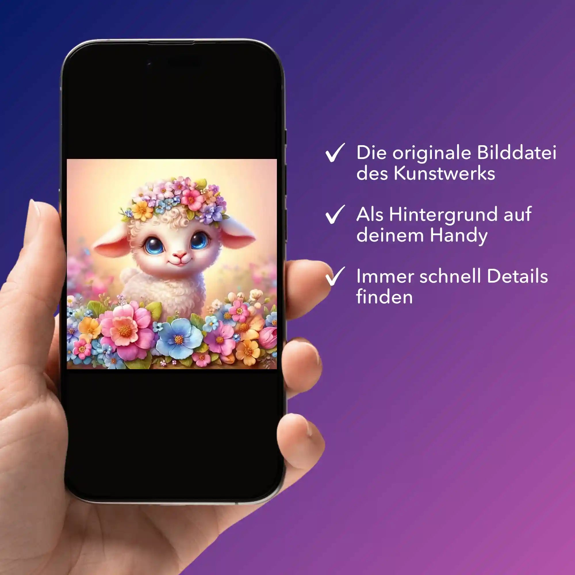 Digitale Bildmappe - Osterlämmchen Lupina