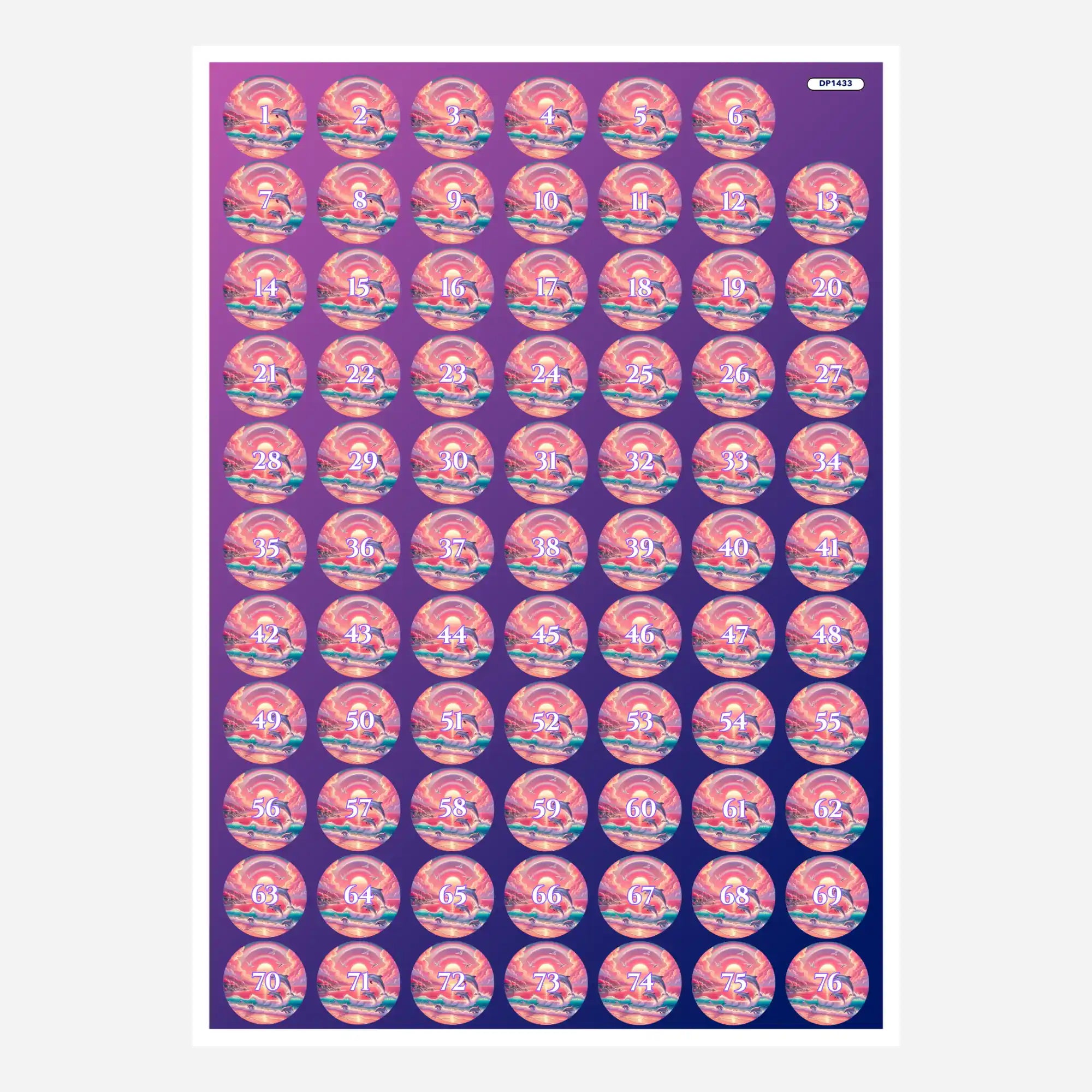 Döschenaufkleber - Pinkes Meeresrauschen
