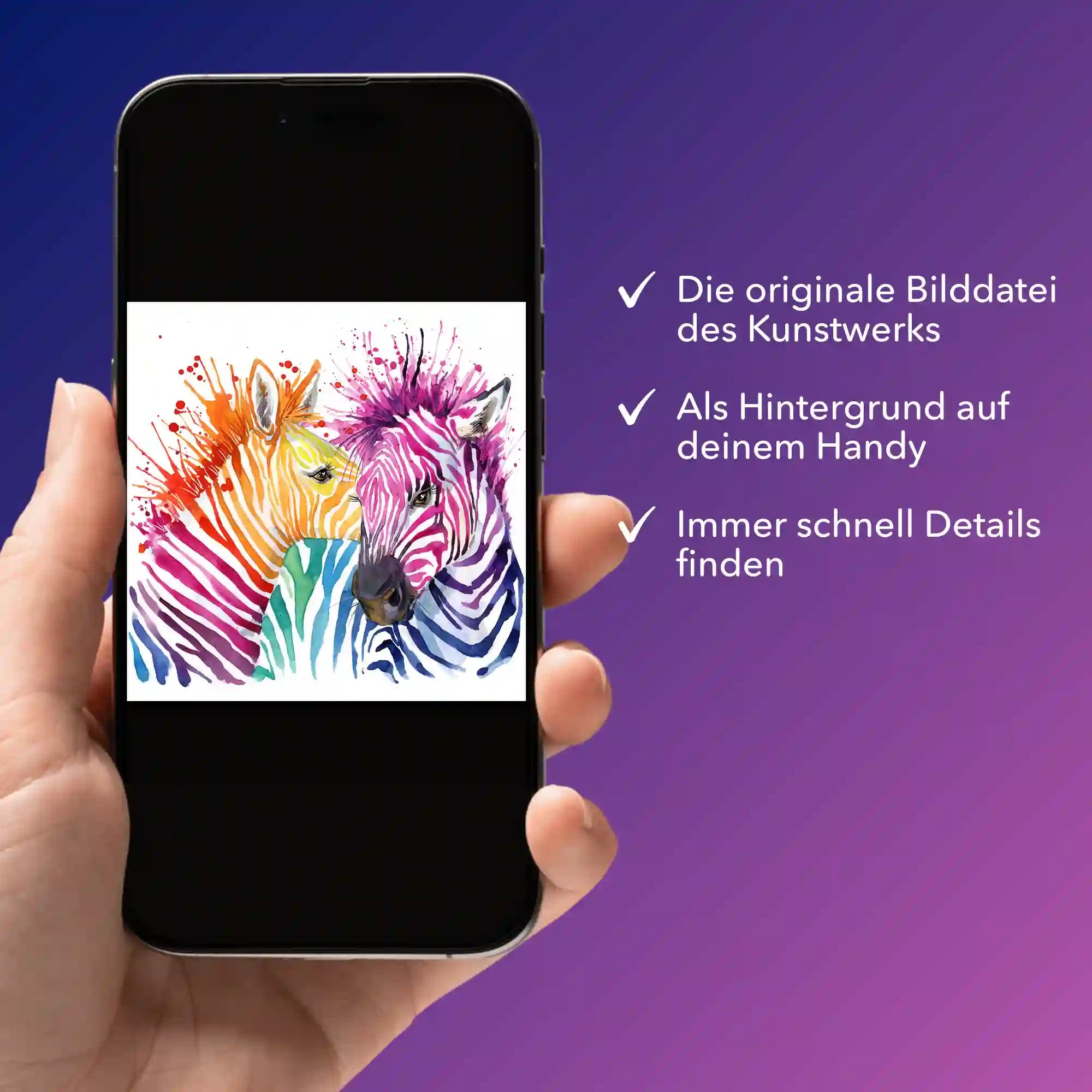 Digitale Bildmappe - Bunte Zebras