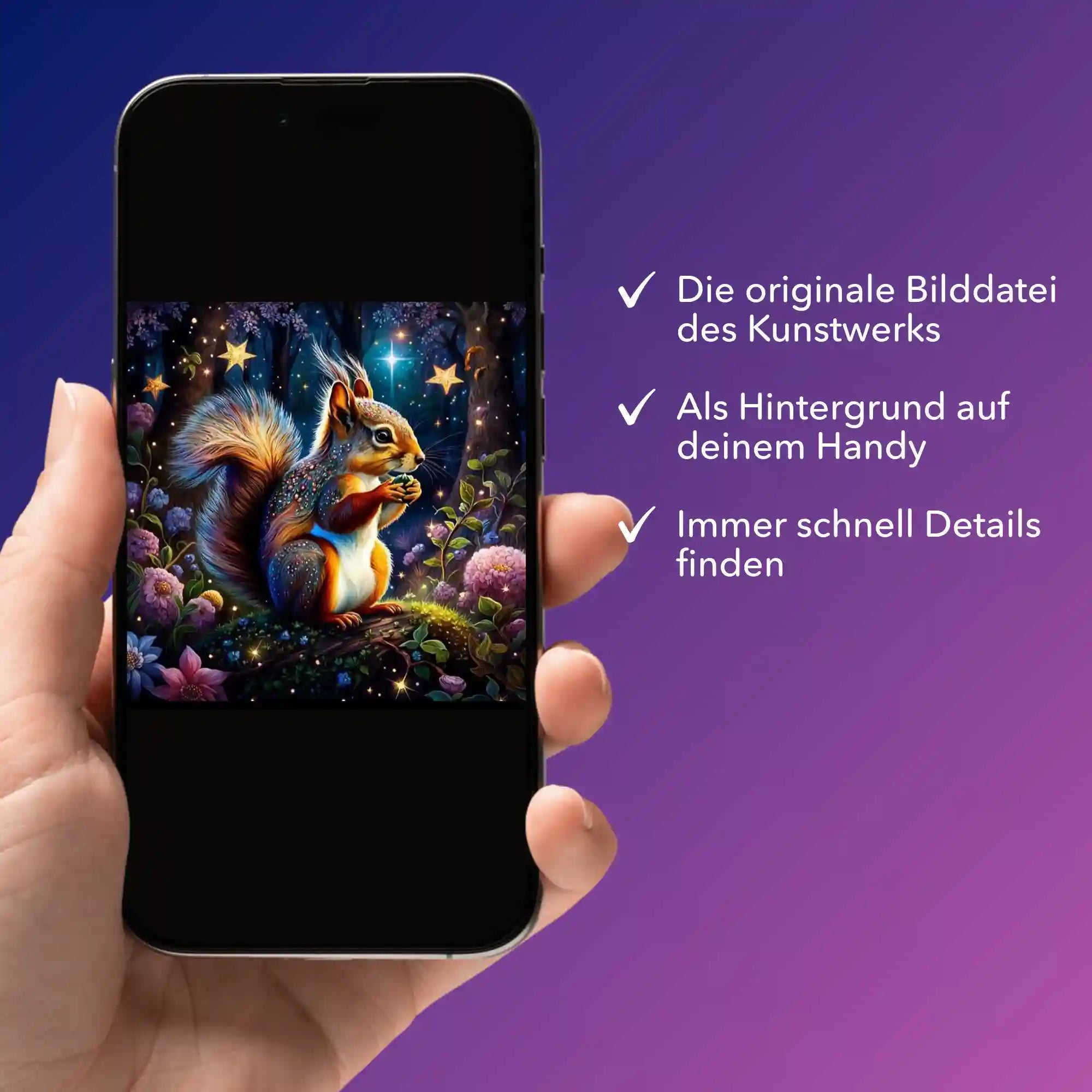 Digitale Bildmappe - Eichhörnchen im Zauberwald