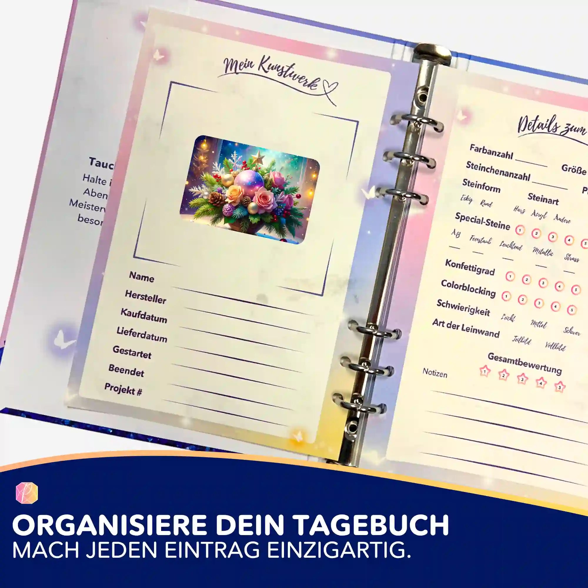 Aufkleber 5er-Set - Weihnachtsgesteck