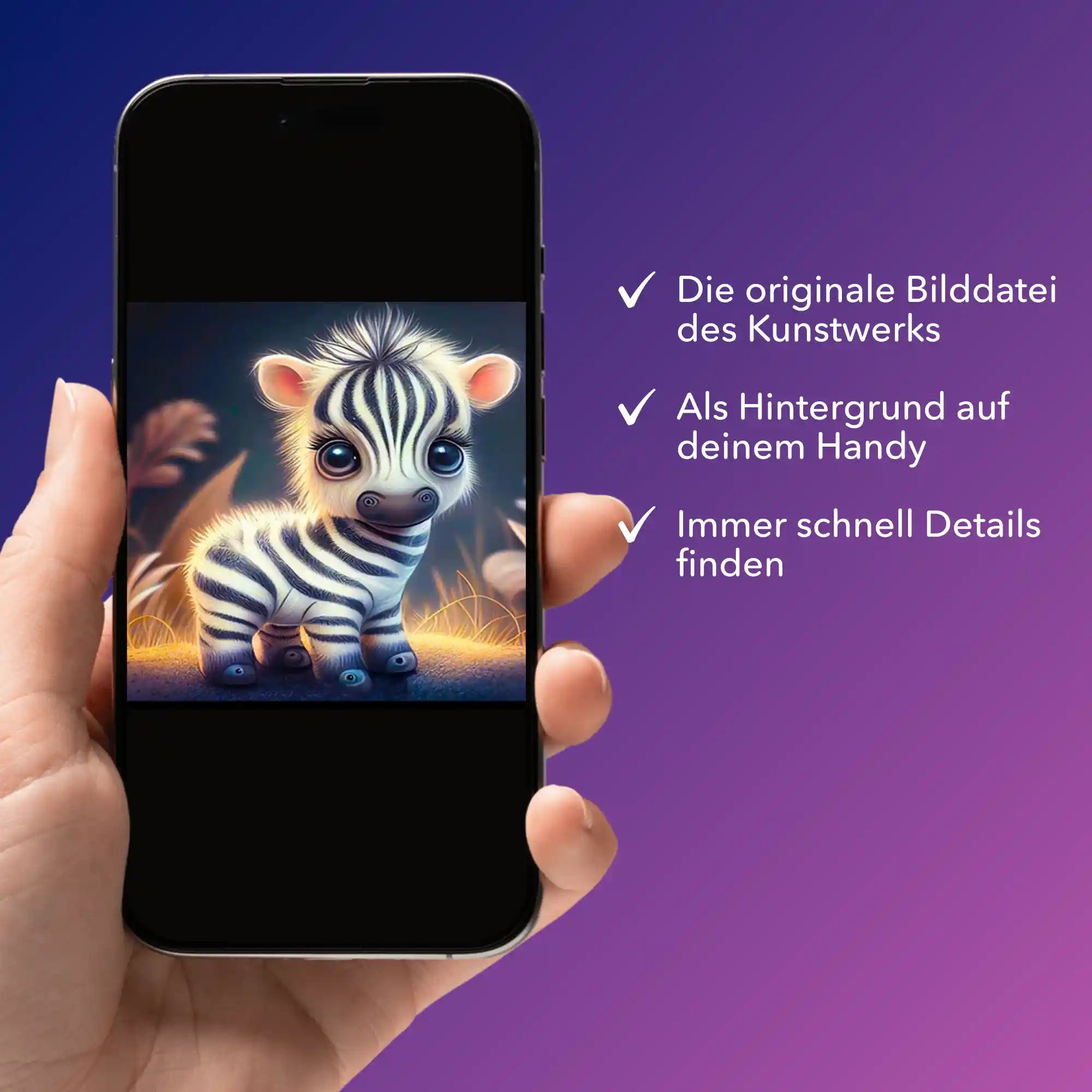 Digitale Bildmappe - Süsses Zebrababy