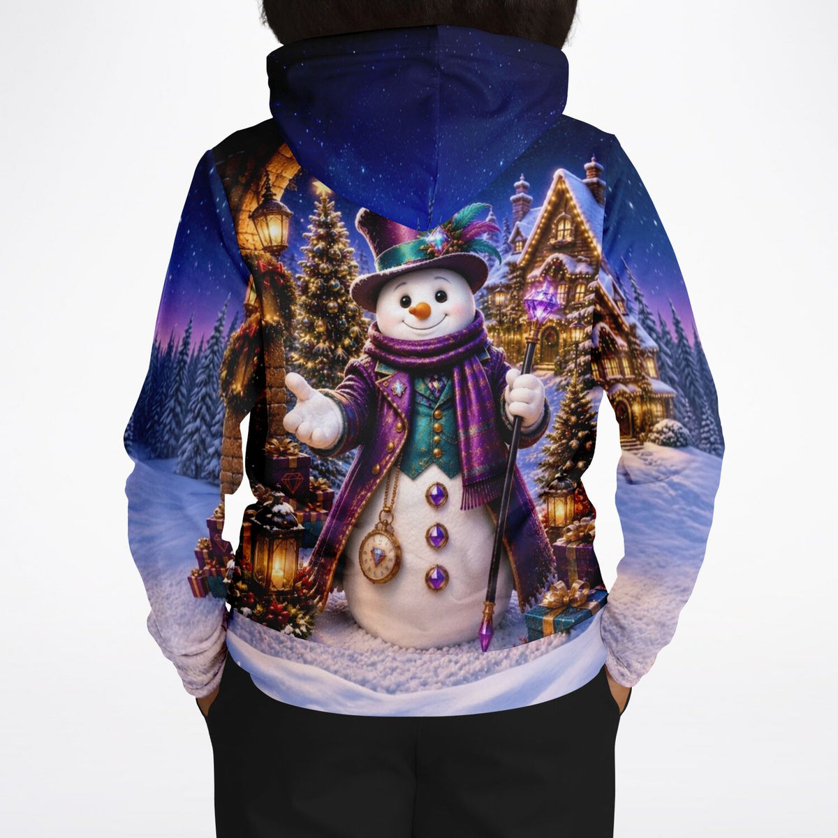 Dreamer Hoodie mit festlichem Schneemann-Motiv, perfekt für Fans von Diamond Painting und Malen nach Zahlen
