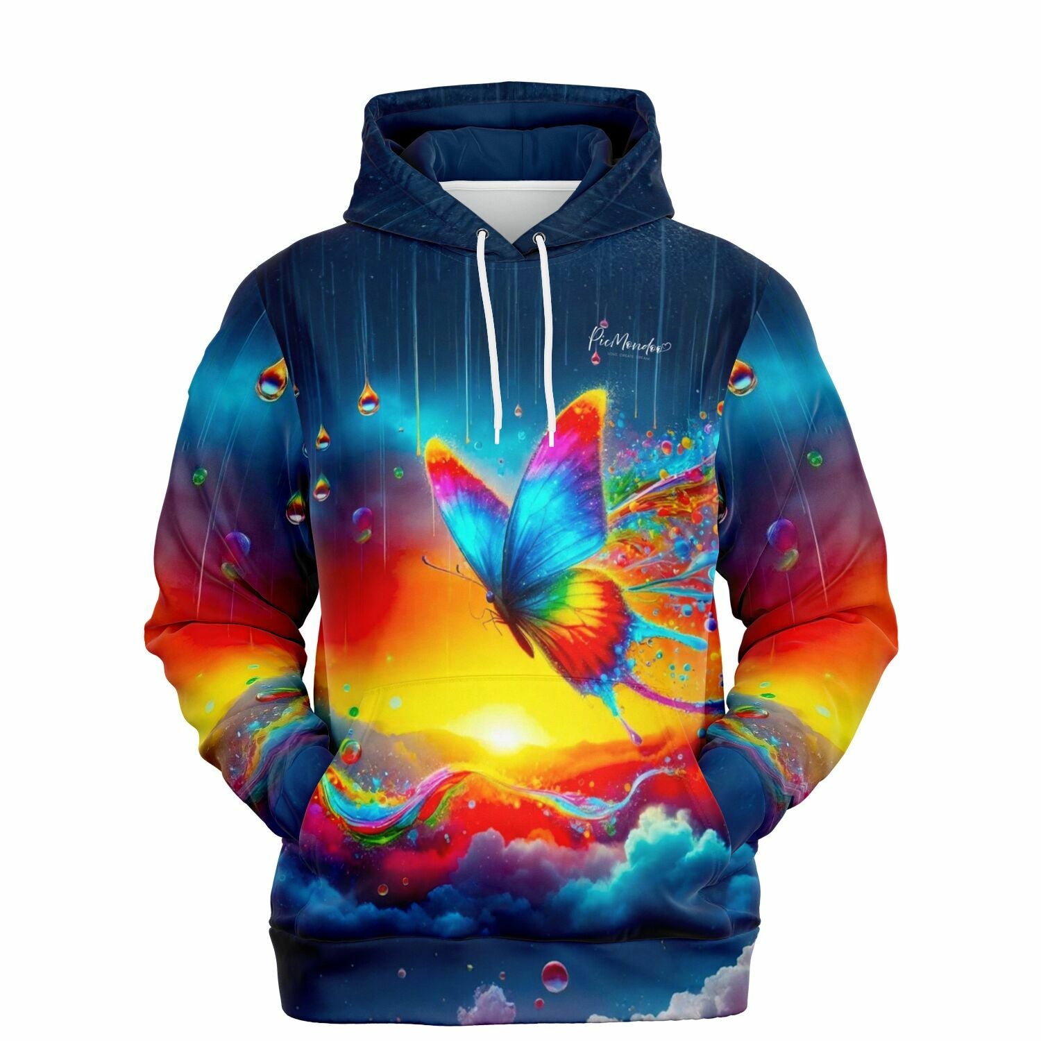 Dreamer Hoodie - 100 Farben Special - Schmetterlinge im Regenbogenfluss