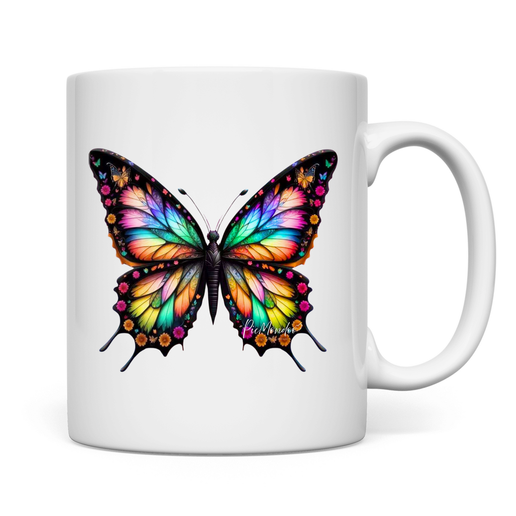 Tasse Schmetterlingsfarben