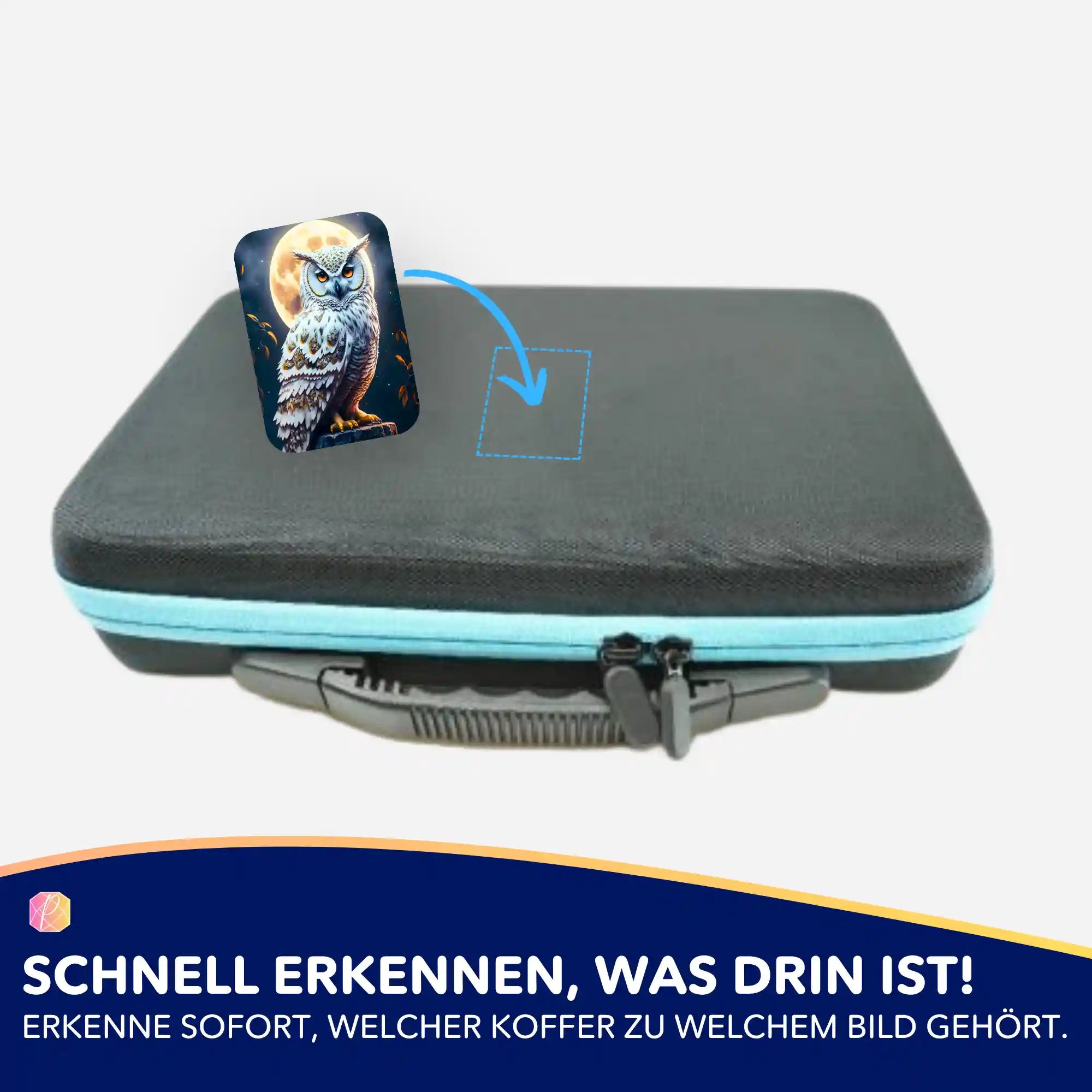 Aufkleber 5er-Set - Eule im Mondschein