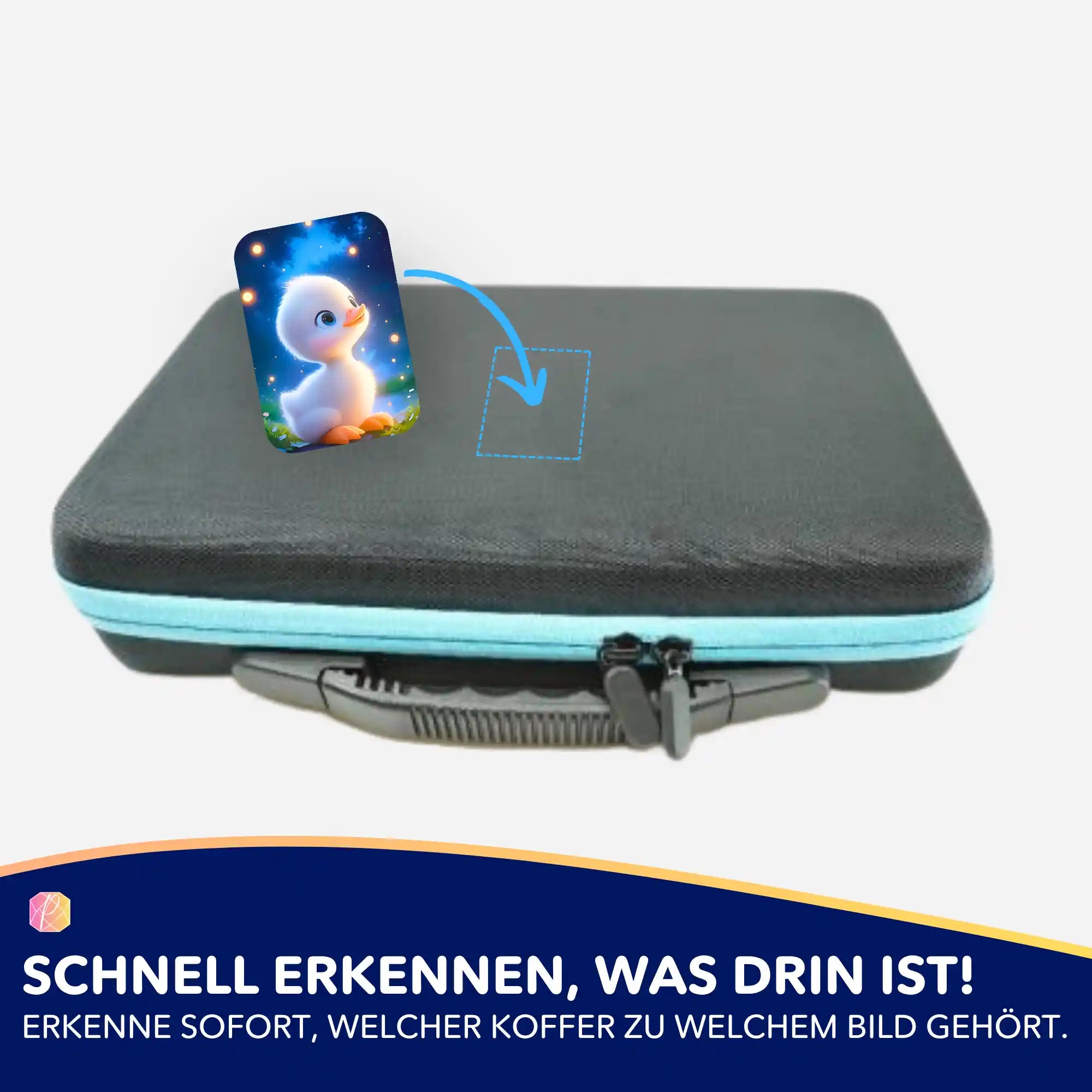 Aufkleber 5er-Set - Glitzer Entlein