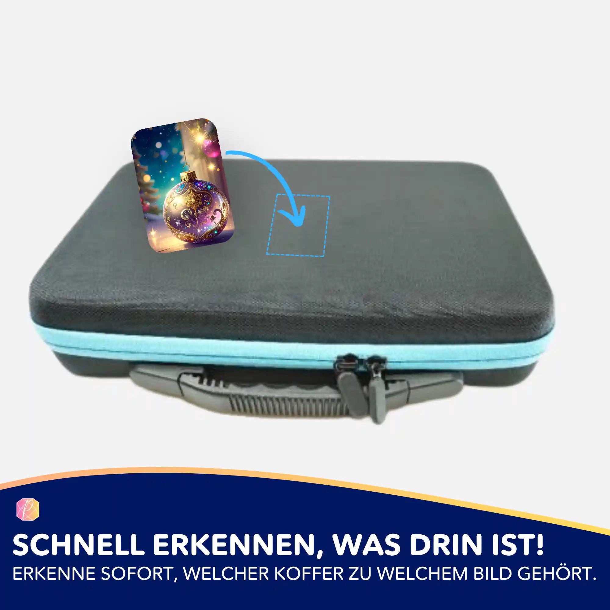 Aufkleber 5er-Set - Zauberhafte Weihnachtskugel