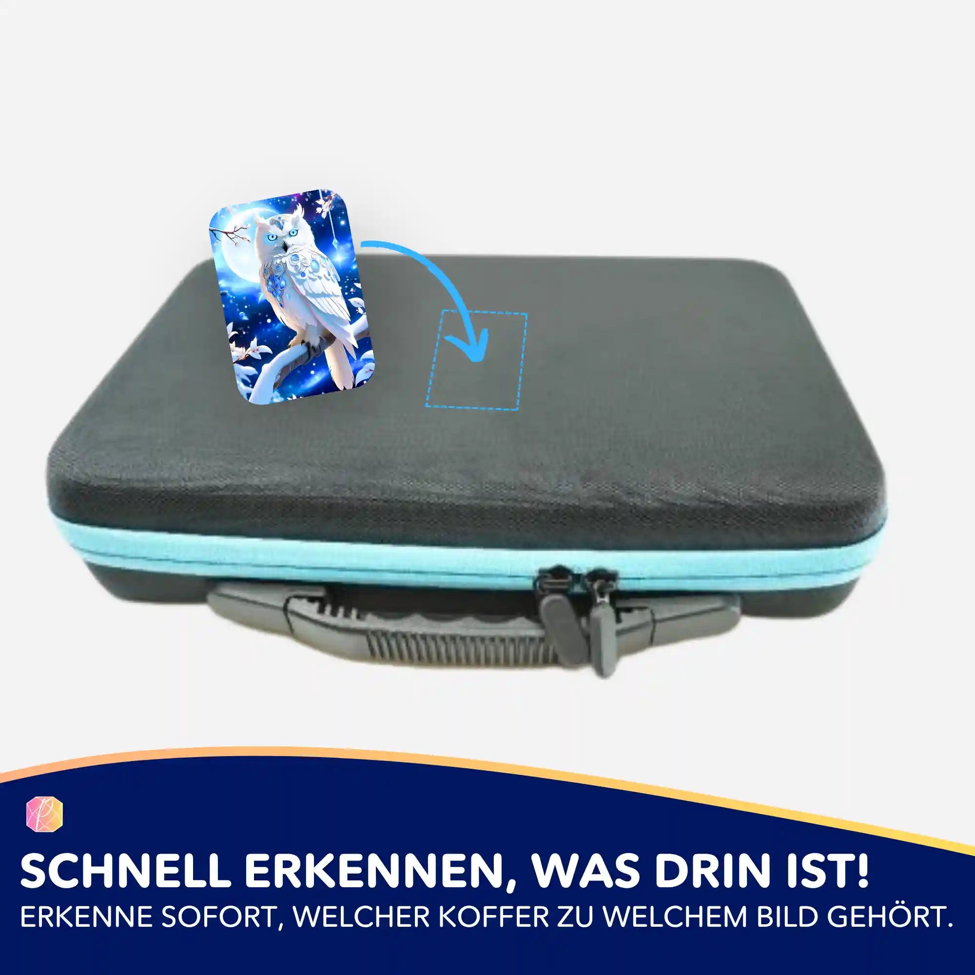 Aufkleber 5er-Set - Blue eyes owl