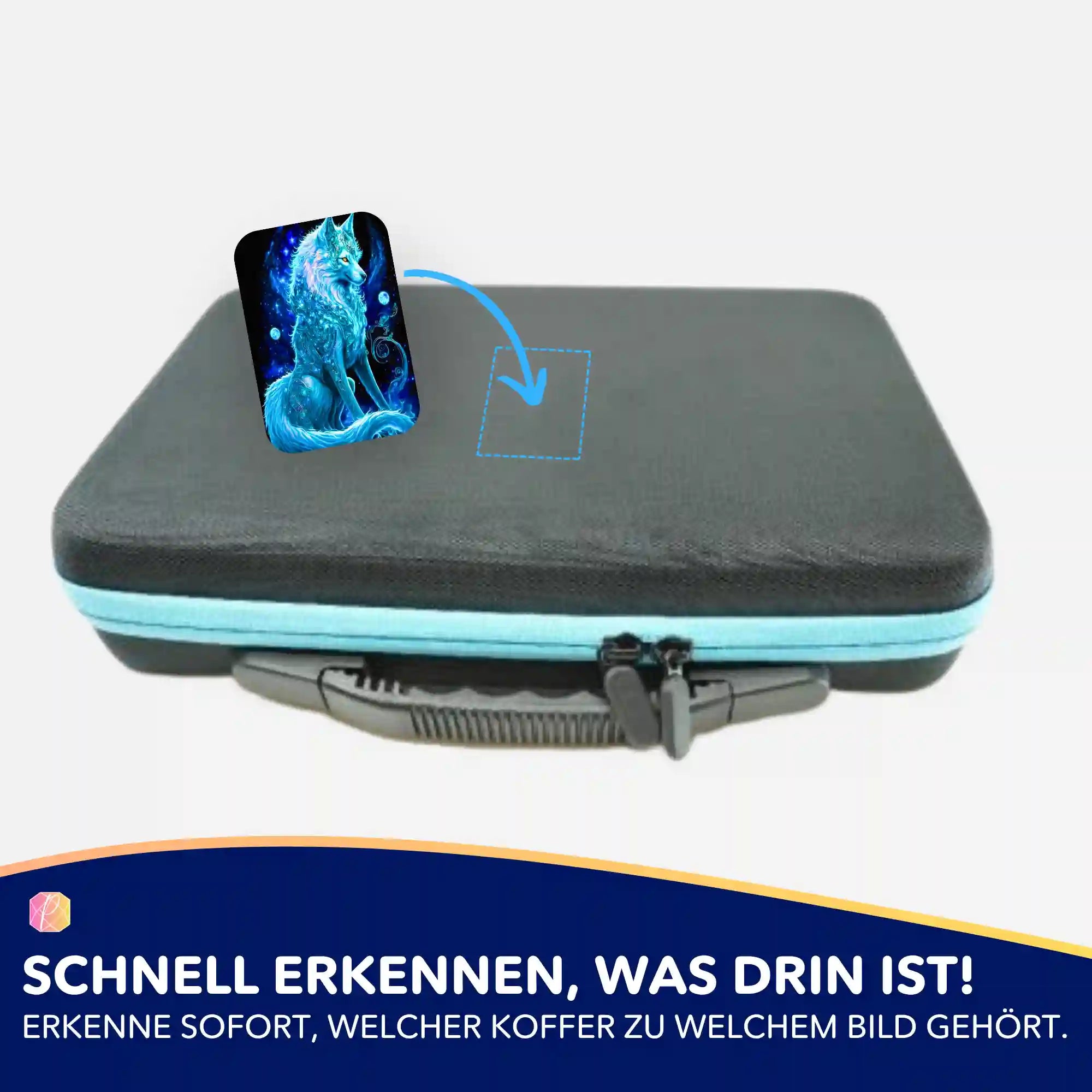 Aufkleber 5er-Set - Verzauberter Wolf