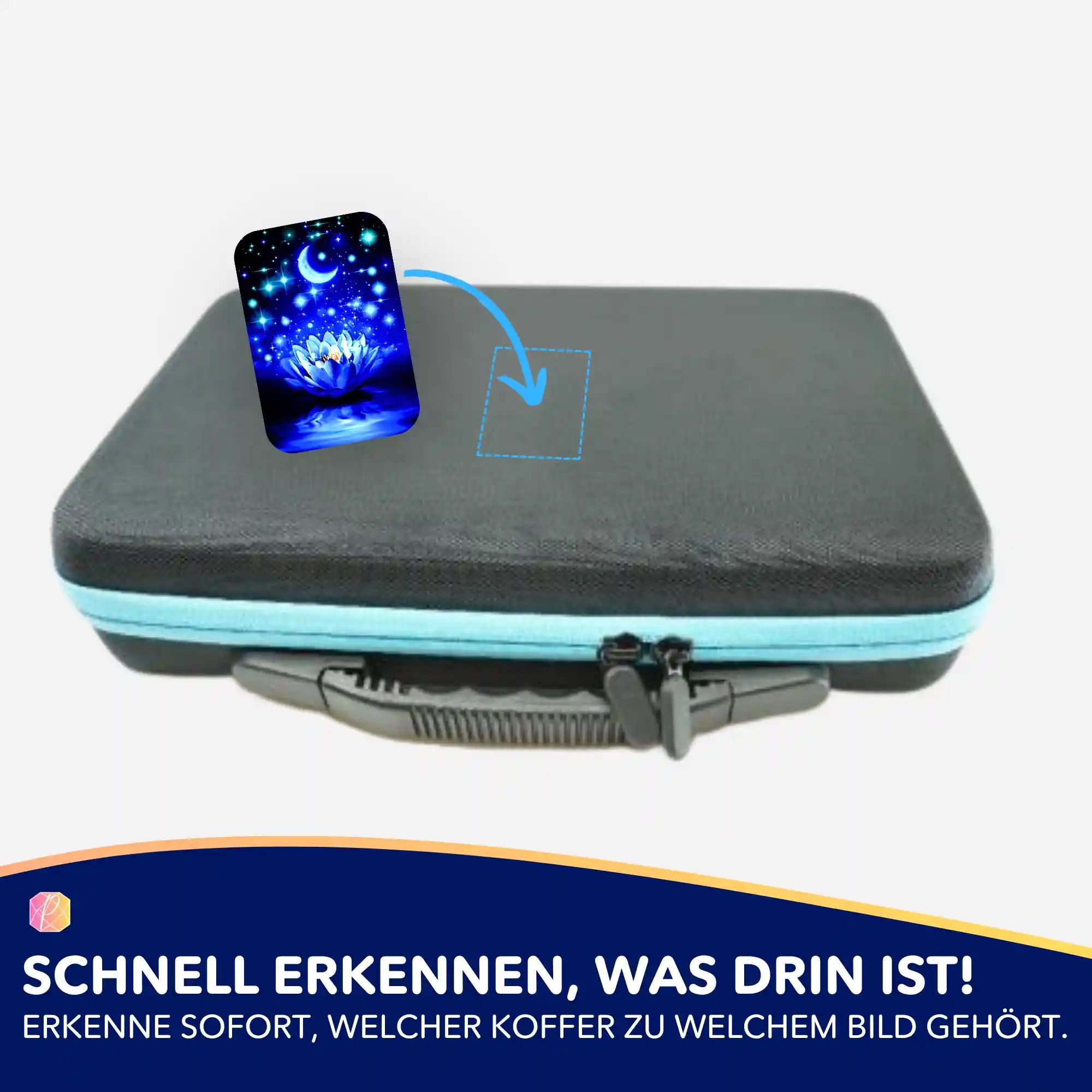Aufkleber 5er-Set - Blaue Seerose MINI