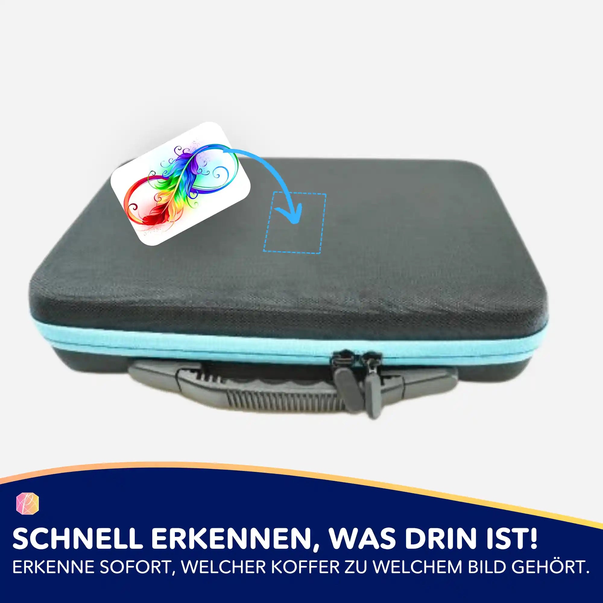 Aufkleber 5er-Set - Infinity feather